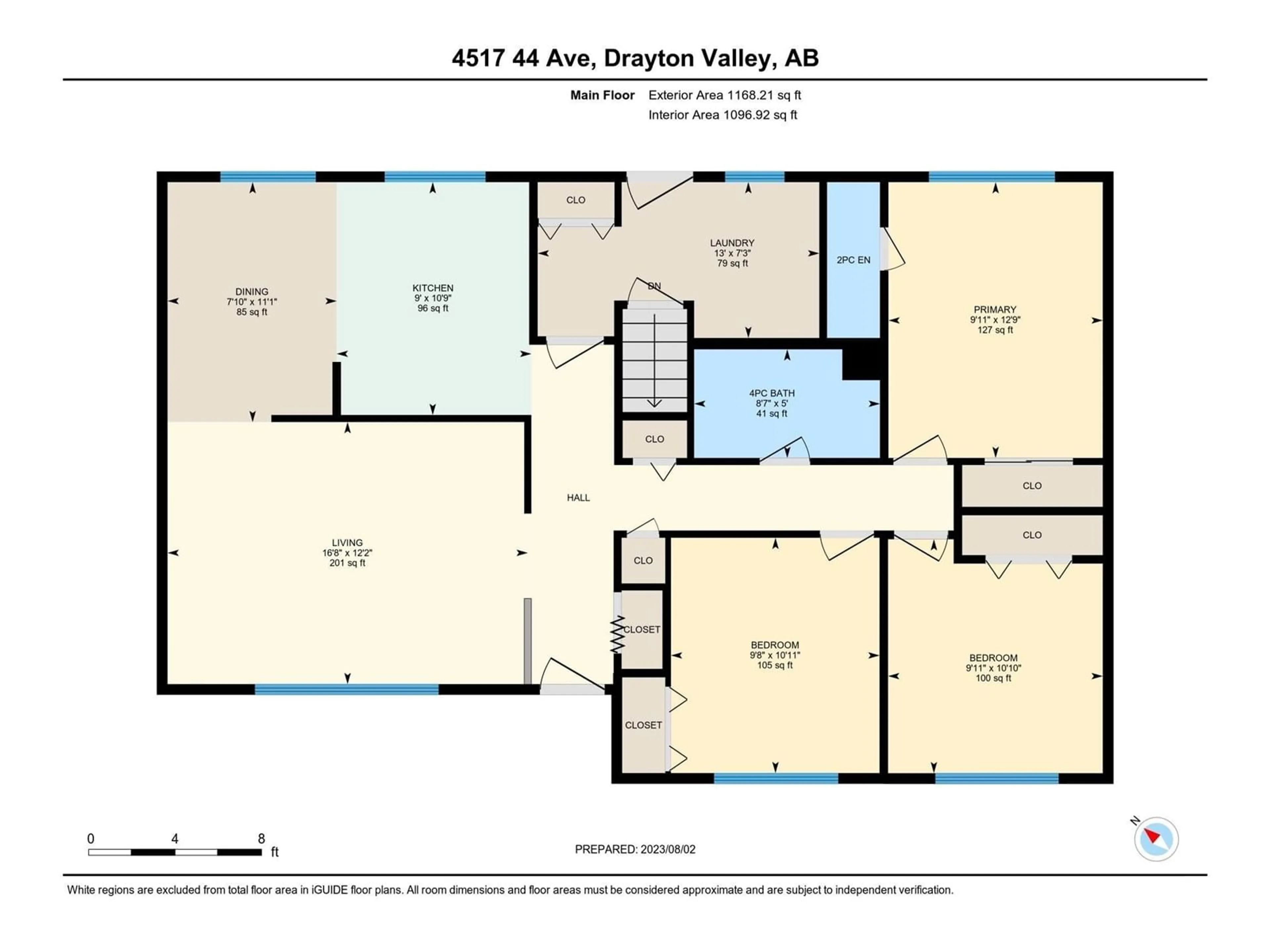 Floor plan for 4517 44 Avenue, Drayton Valley Alberta T7A1G7