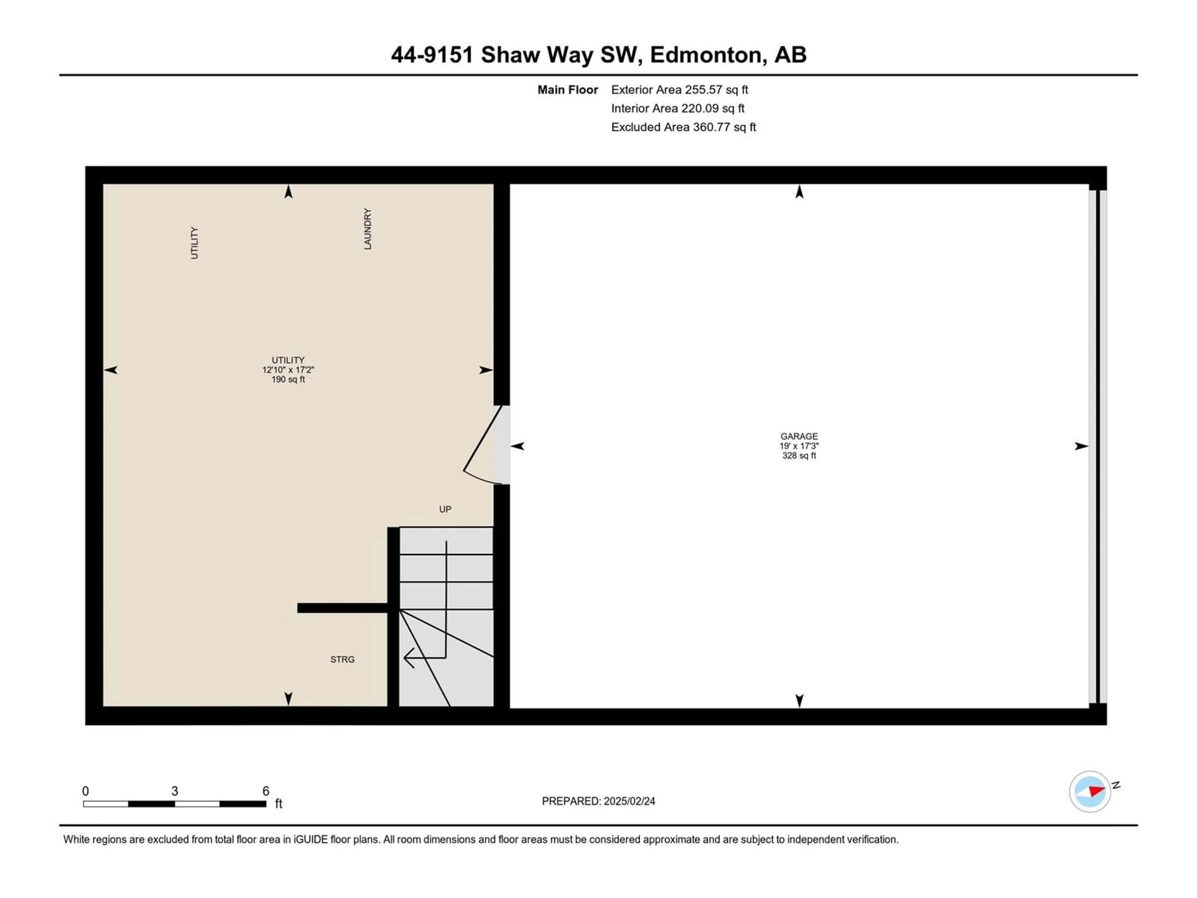 Floor plan for #44 9151 SHAW WY SW, Edmonton Alberta T6X1W7