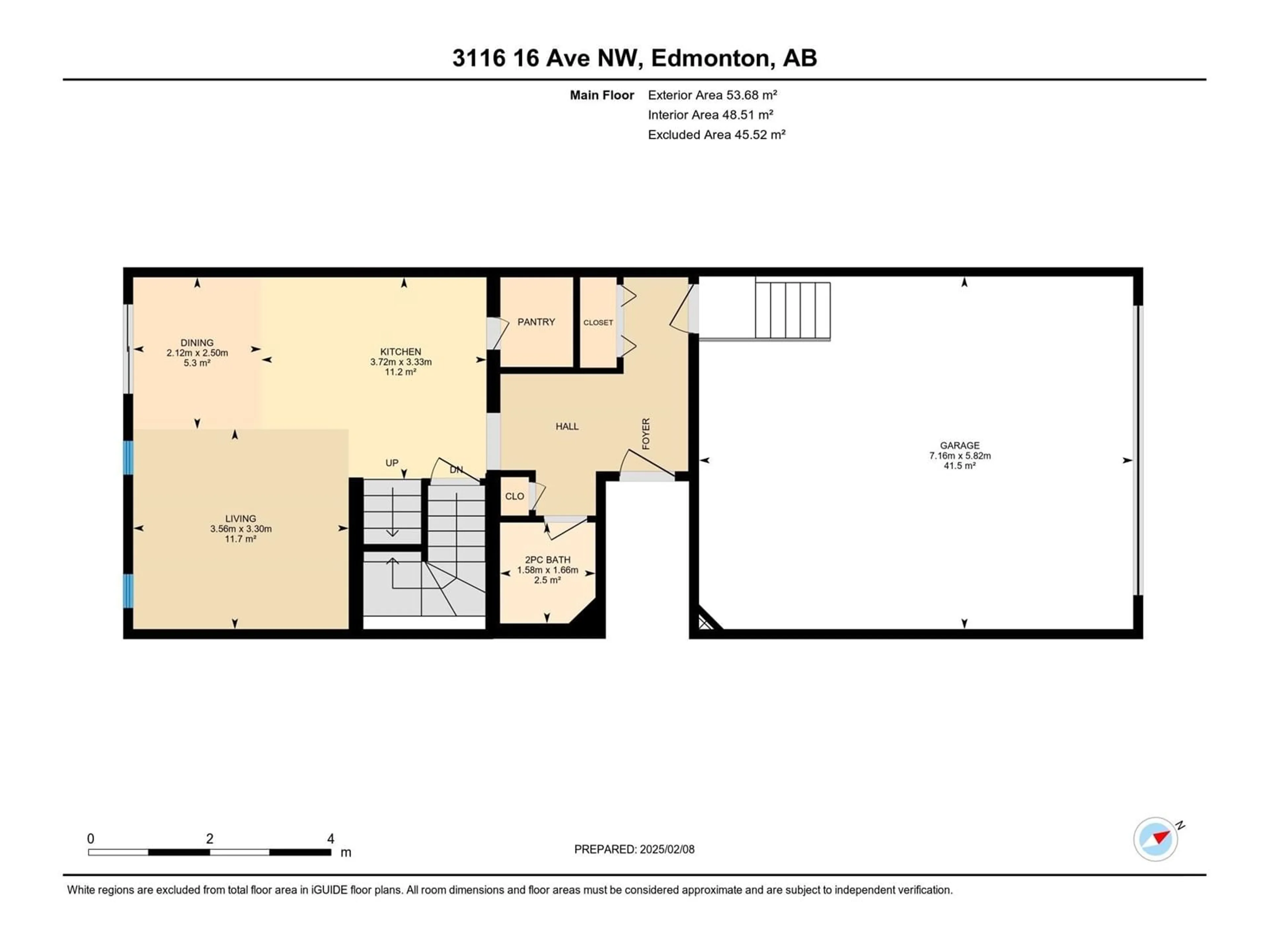 Floor plan for 3116 16 AV NW, Edmonton Alberta T6T0T8