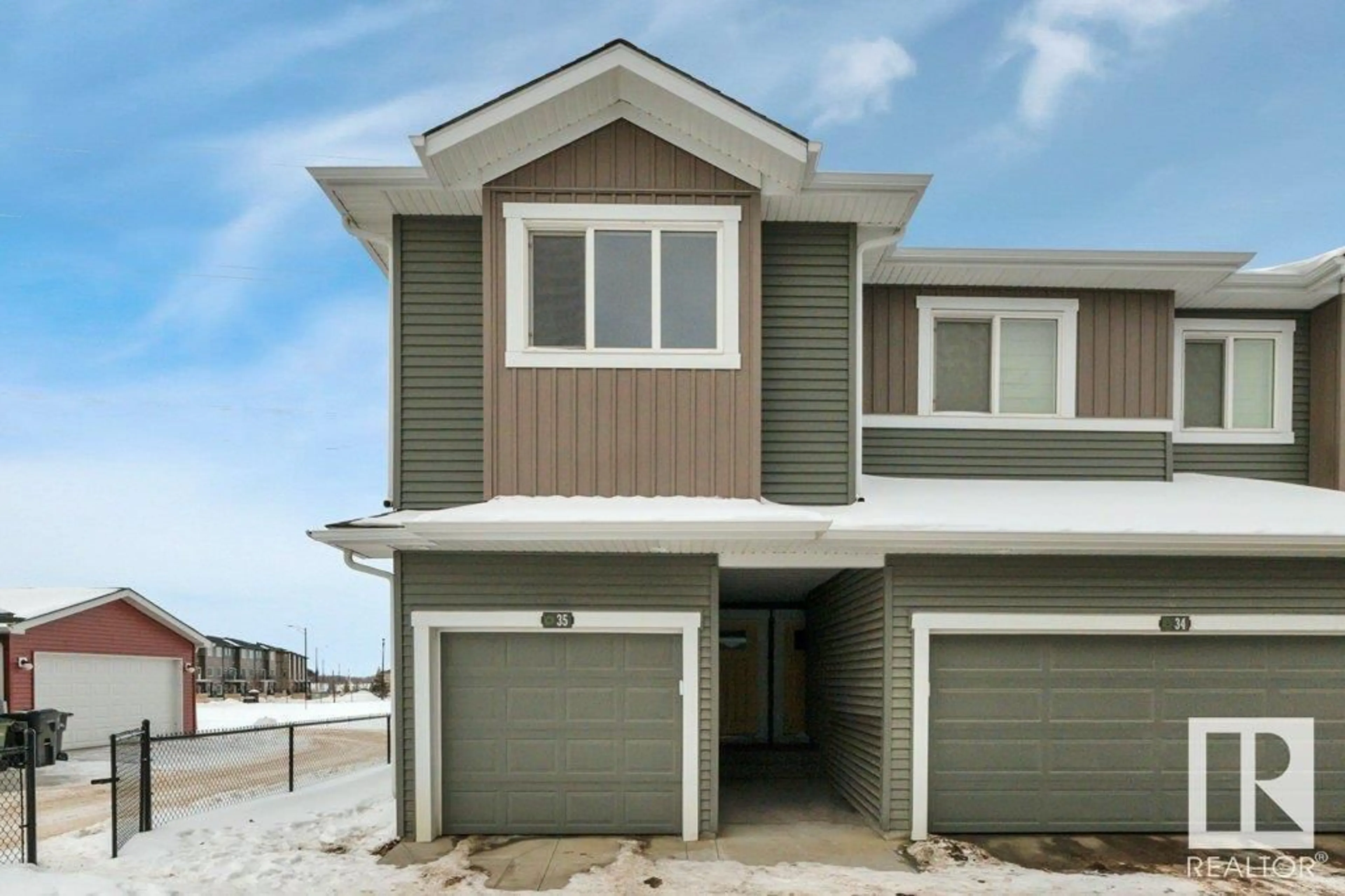 Home with vinyl exterior material, street for #35 603 Orchards BV SW, Edmonton Alberta T6X2W8