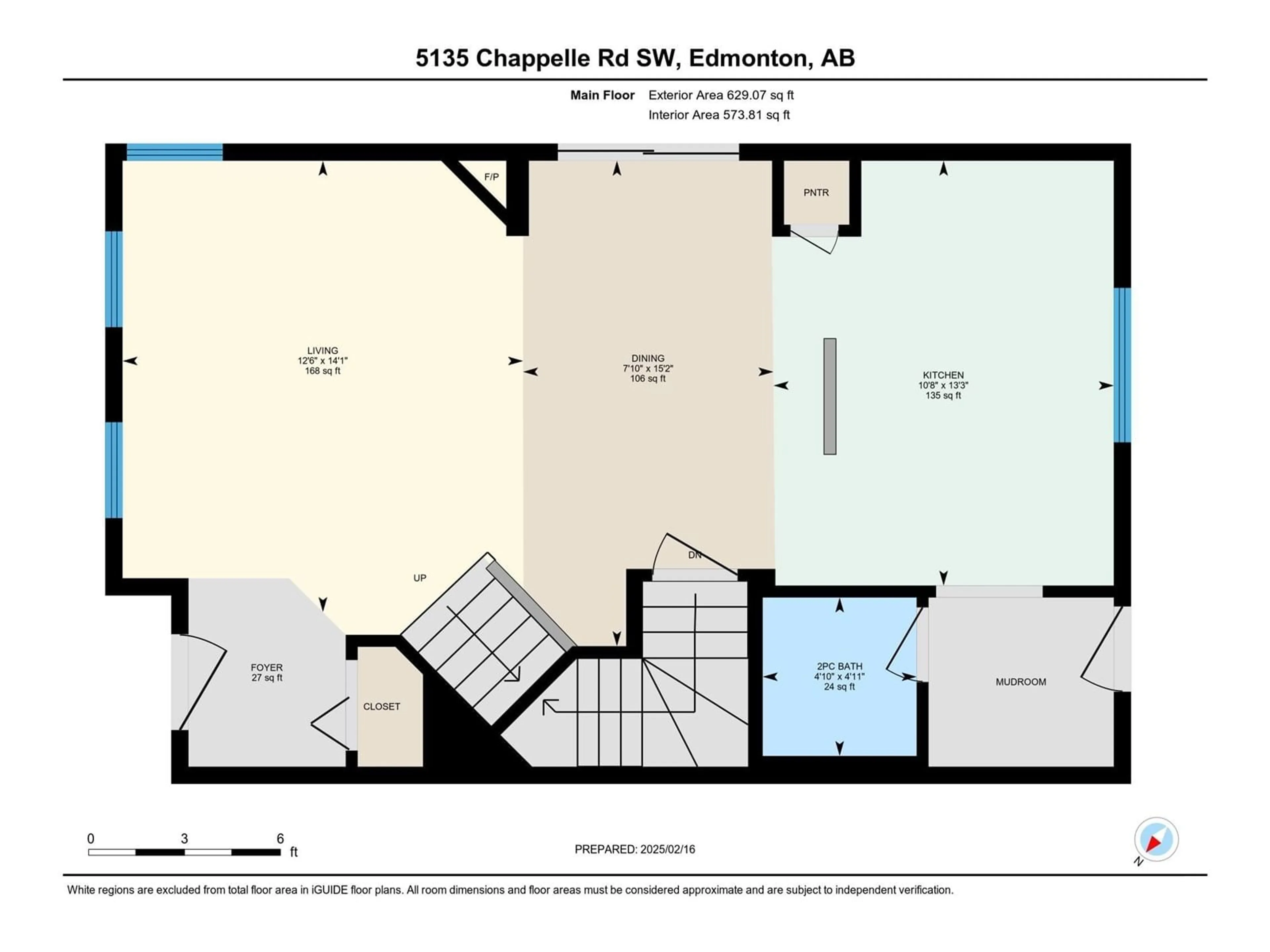 Floor plan for 5135 Chappelle RD SW, Edmonton Alberta T6W3H3