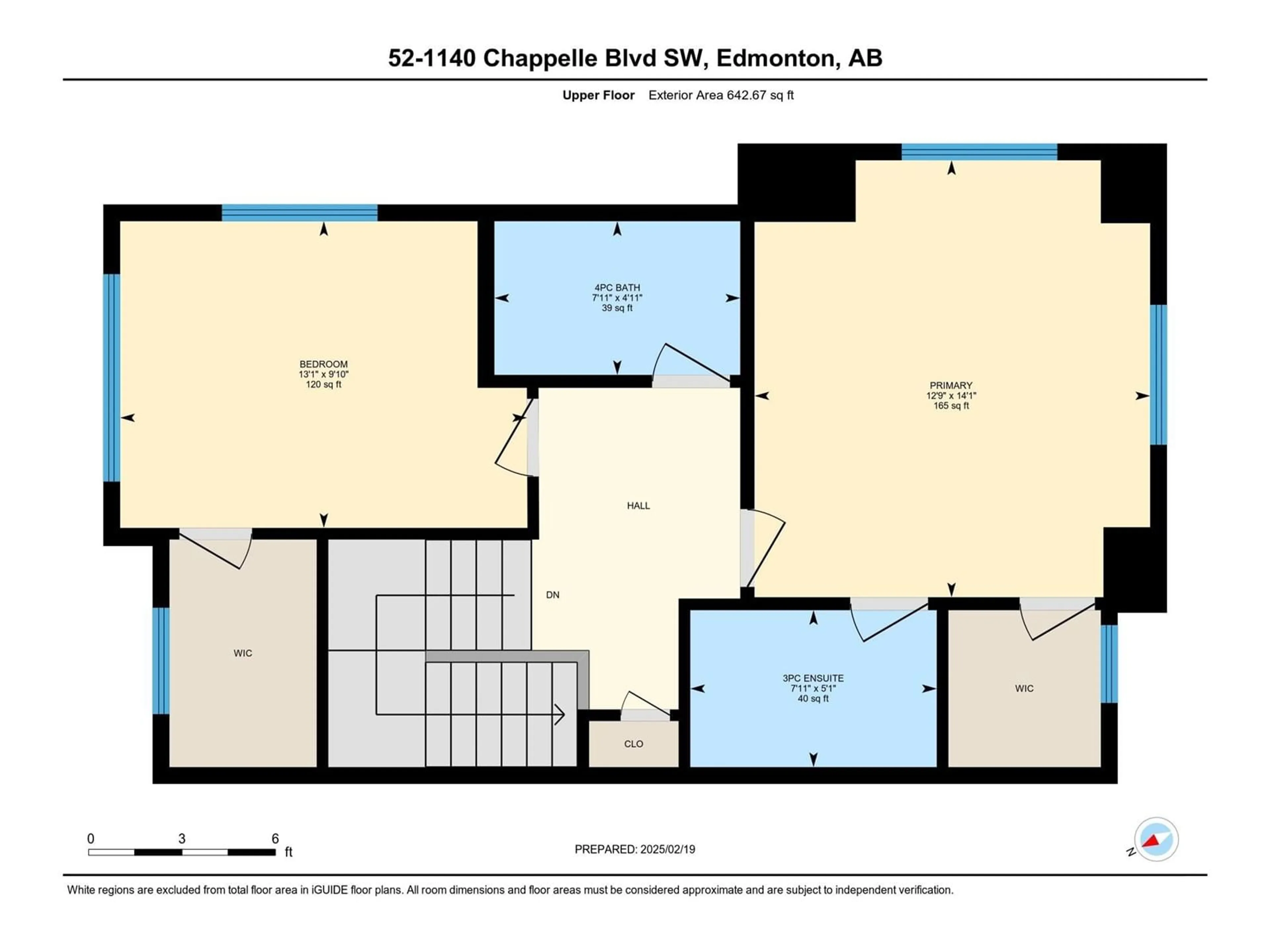 Floor plan for #52 1140 CHAPPELLE BV SW, Edmonton Alberta T6W2Z3