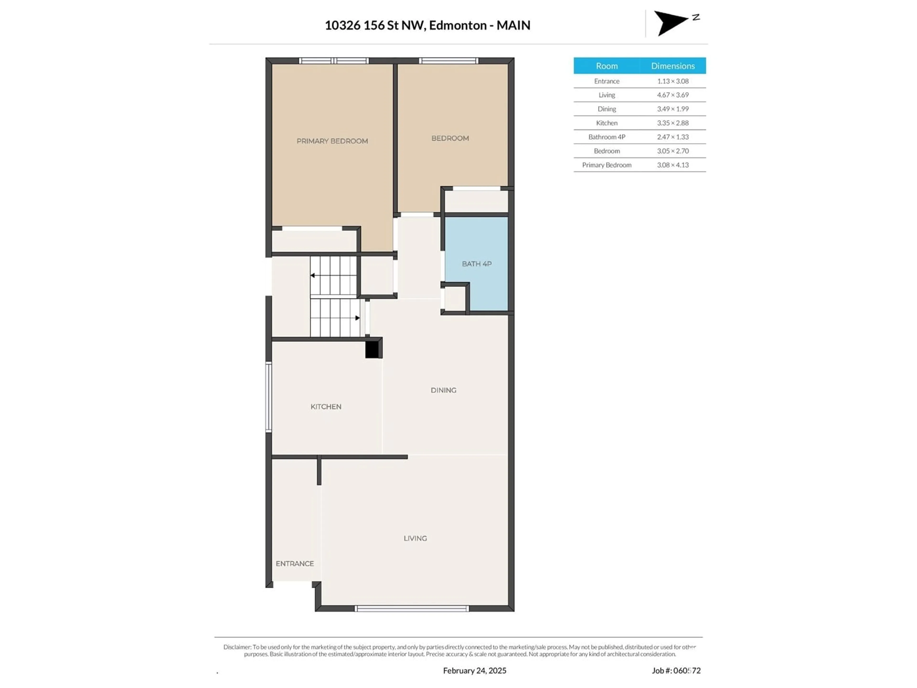 Floor plan for 10326 156 ST NW, Edmonton Alberta T5P2R3