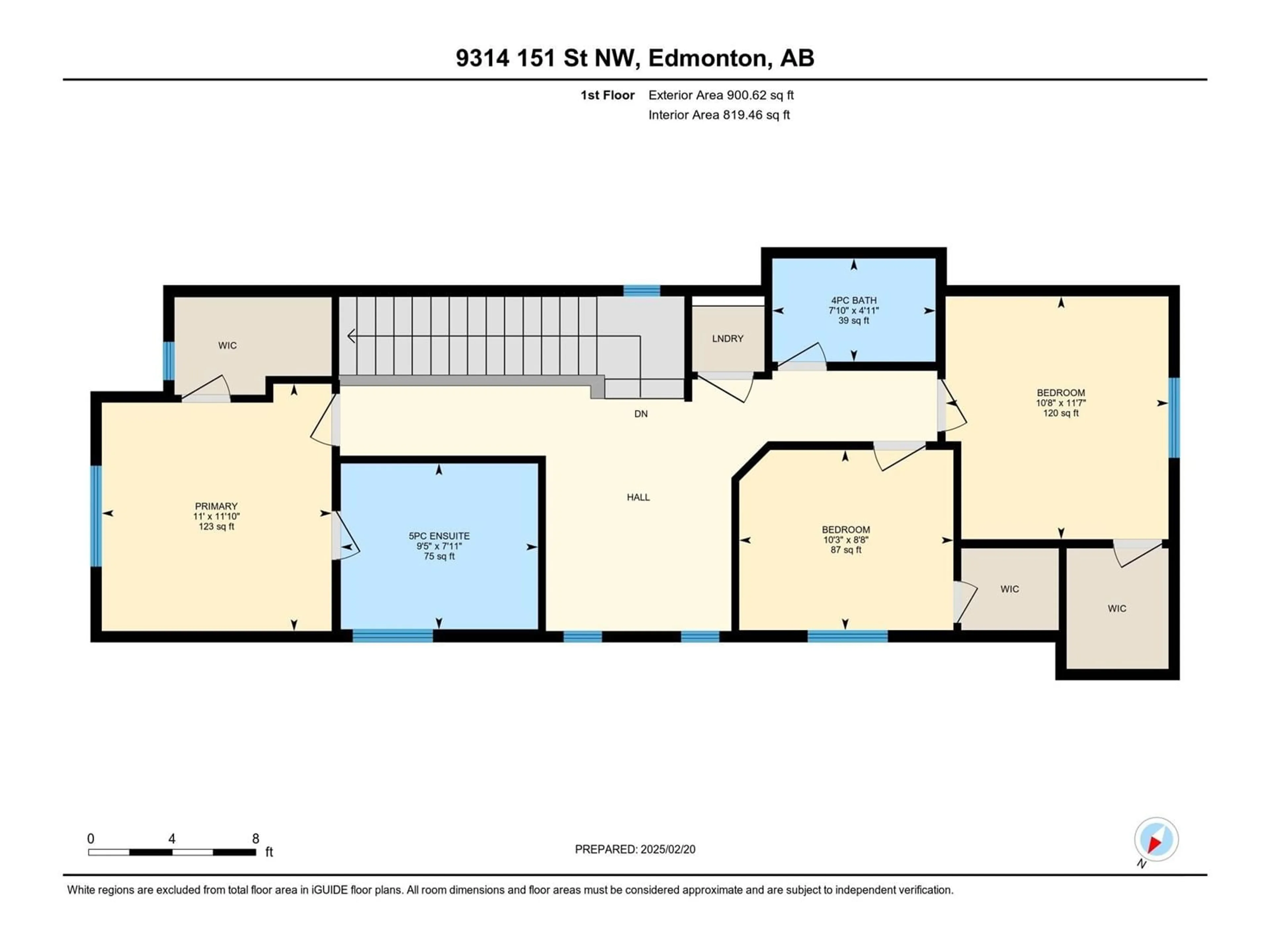 Floor plan for 9314 151 ST NW, Edmonton Alberta T5R1K1