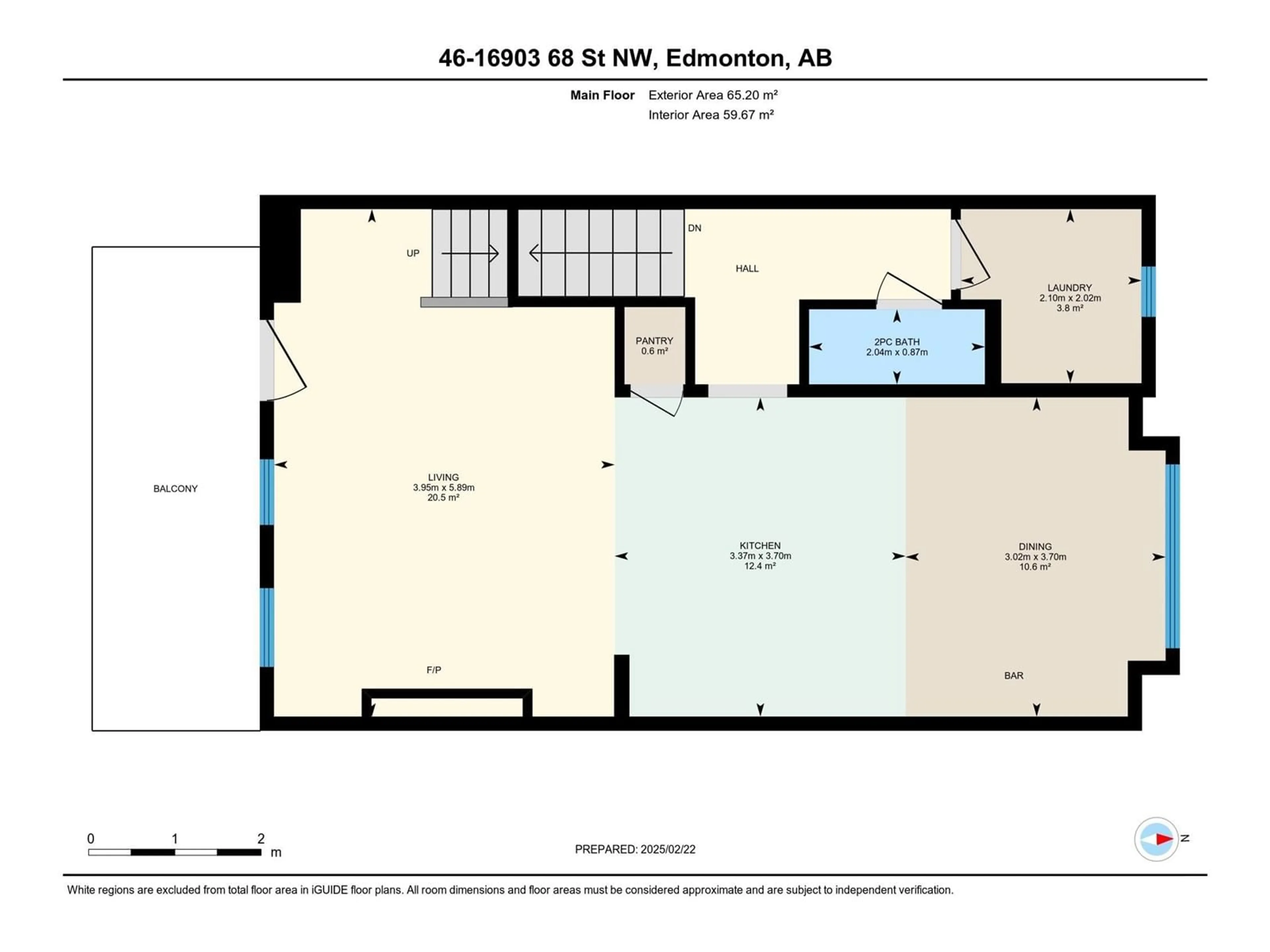 Floor plan for #46 16903 68 ST NW, Edmonton Alberta T5Z0R1