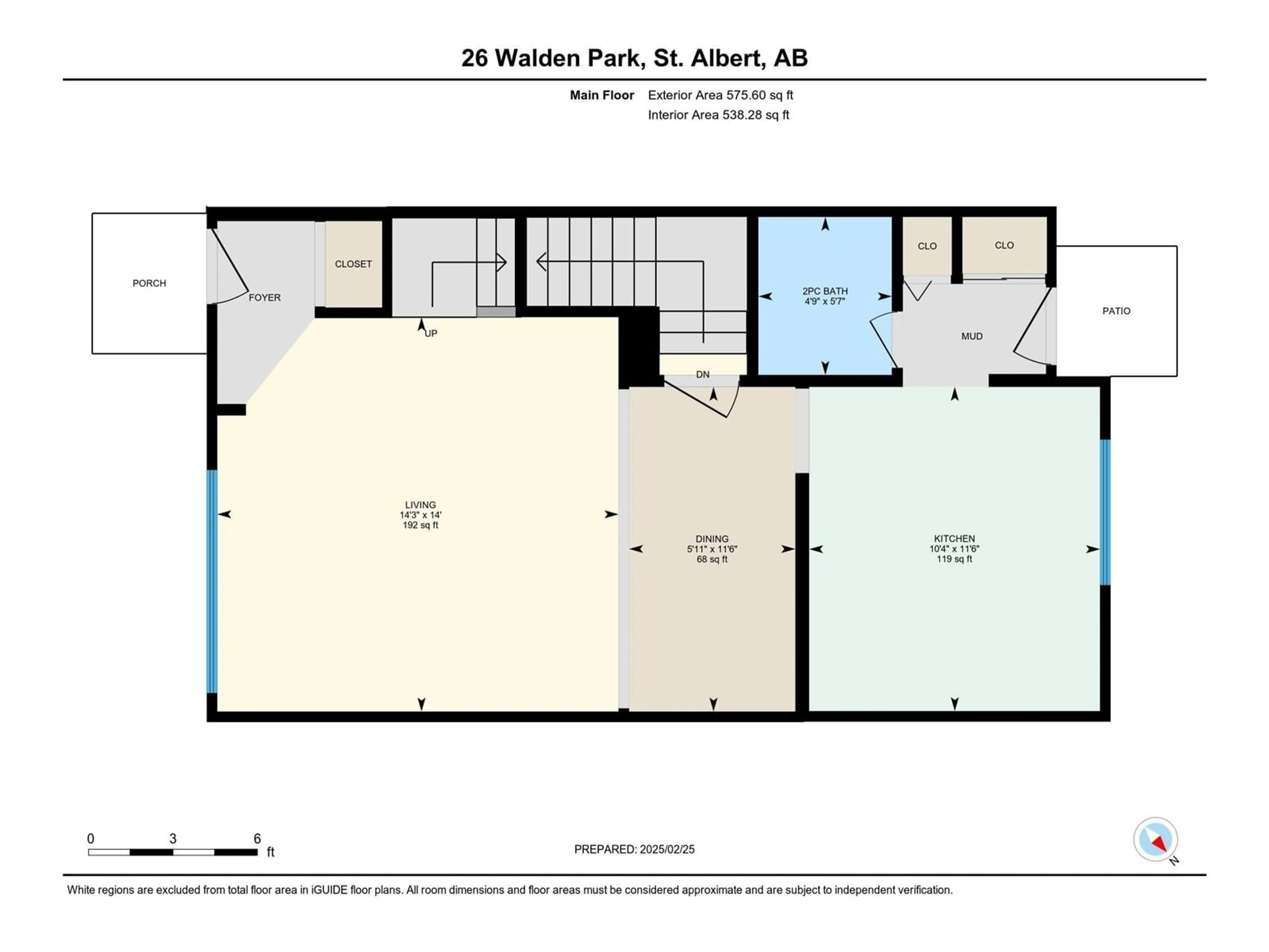 Floor plan for 26 WALDEN PA, St. Albert Alberta T8N3V6