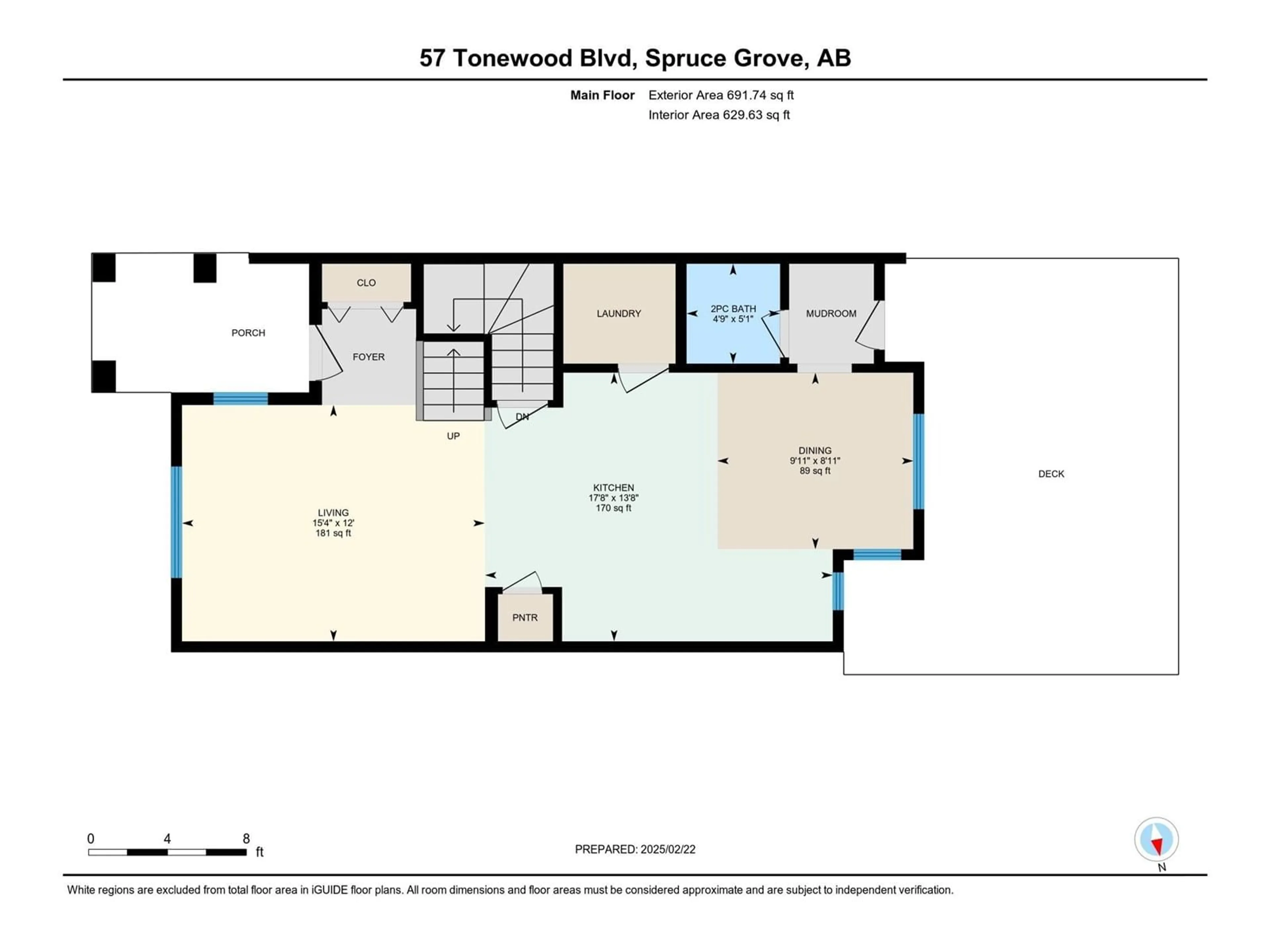 Floor plan for 57 TONEWOOD BV, Spruce Grove Alberta T7X0W4