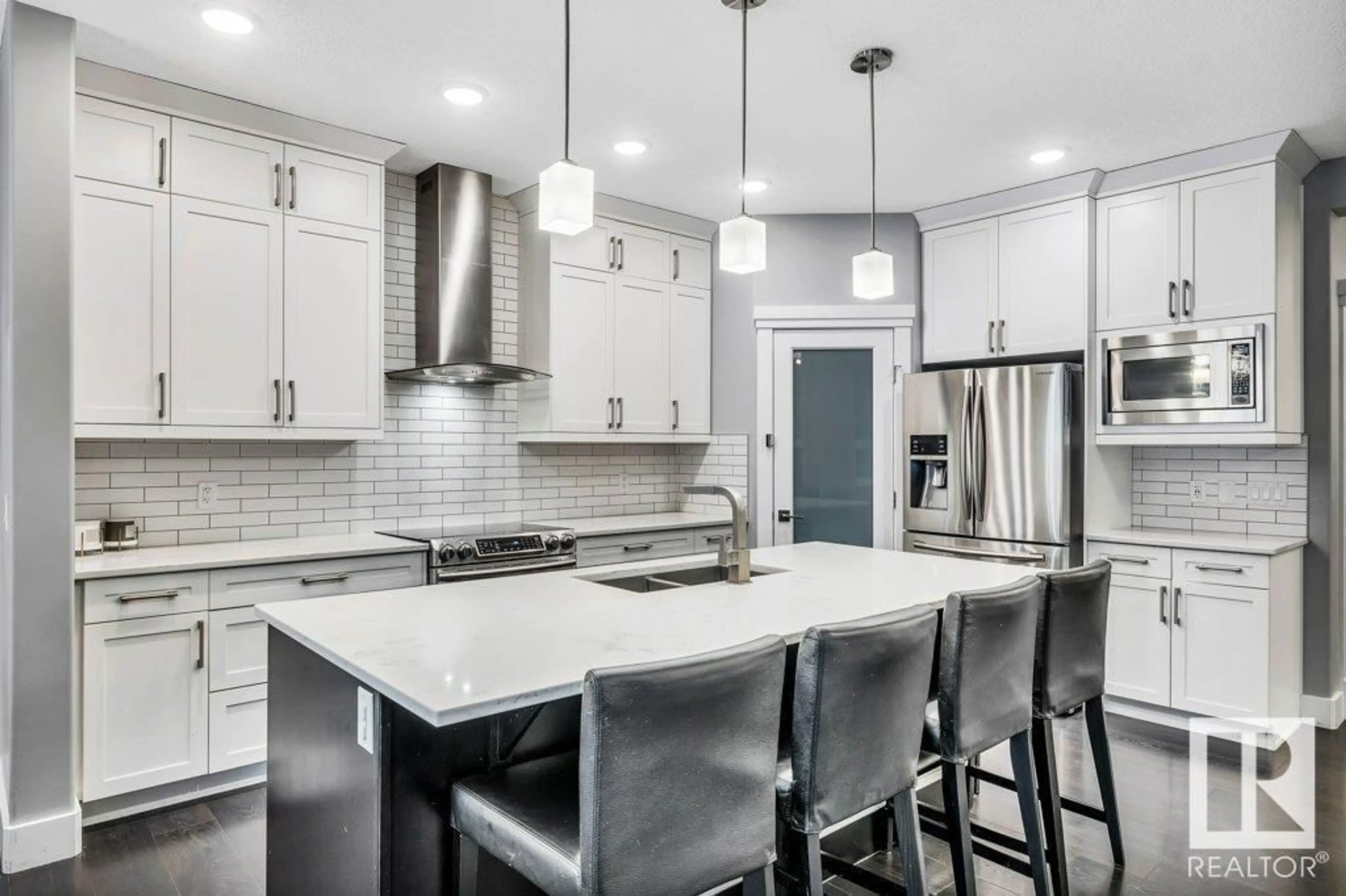 Contemporary kitchen, ceramic/tile floor for 3727 Cherry LO SW, Edmonton Alberta T6X2B7