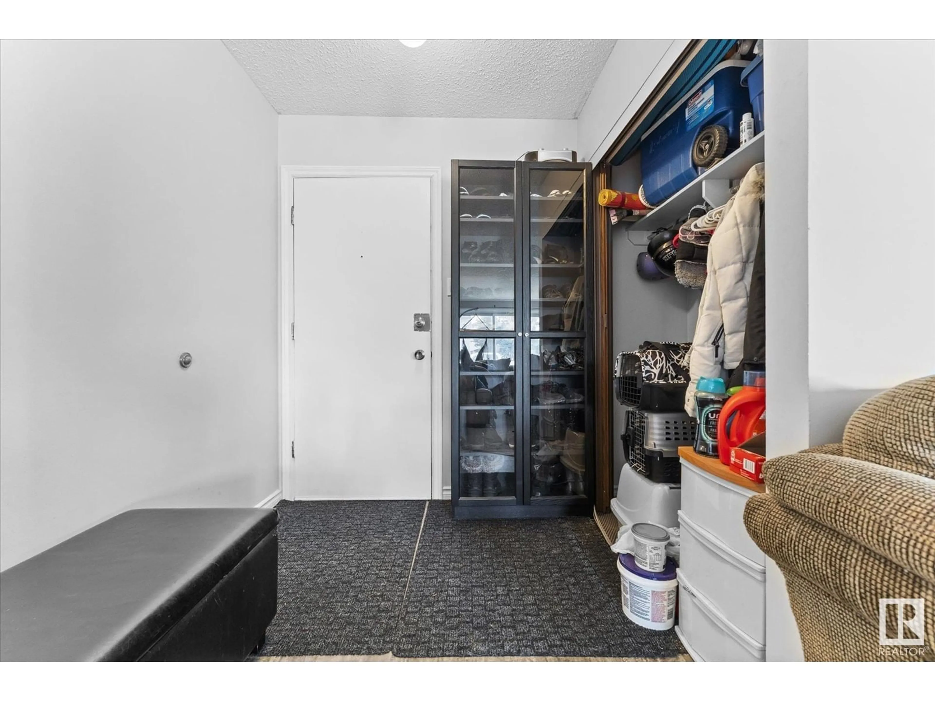 Storage room or clothes room or walk-in closet for #110 18204 93 AV NW, Edmonton Alberta T5T2V2