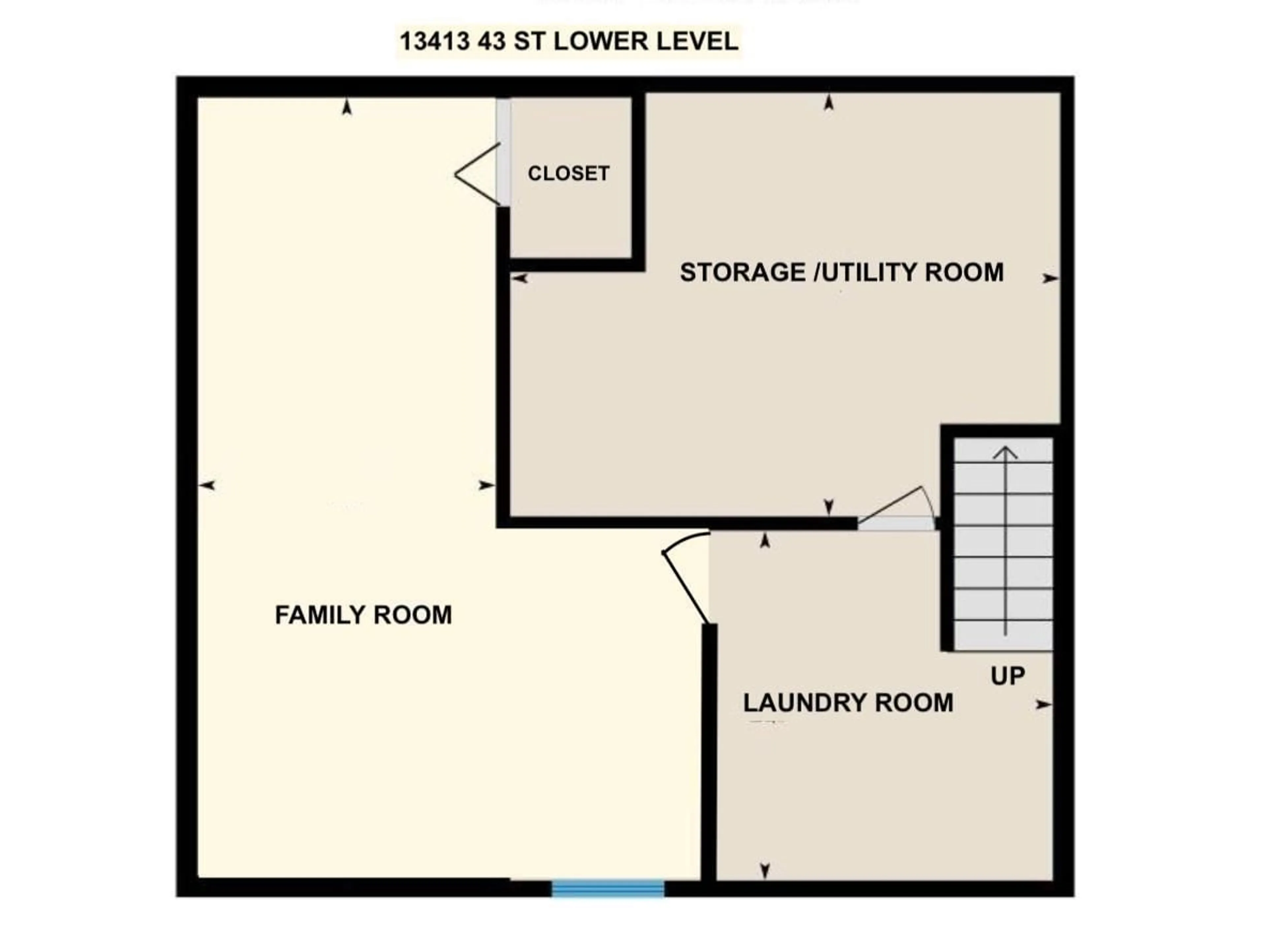 Floor plan for 13413 43 ST NW, Edmonton Alberta T5A2Y7