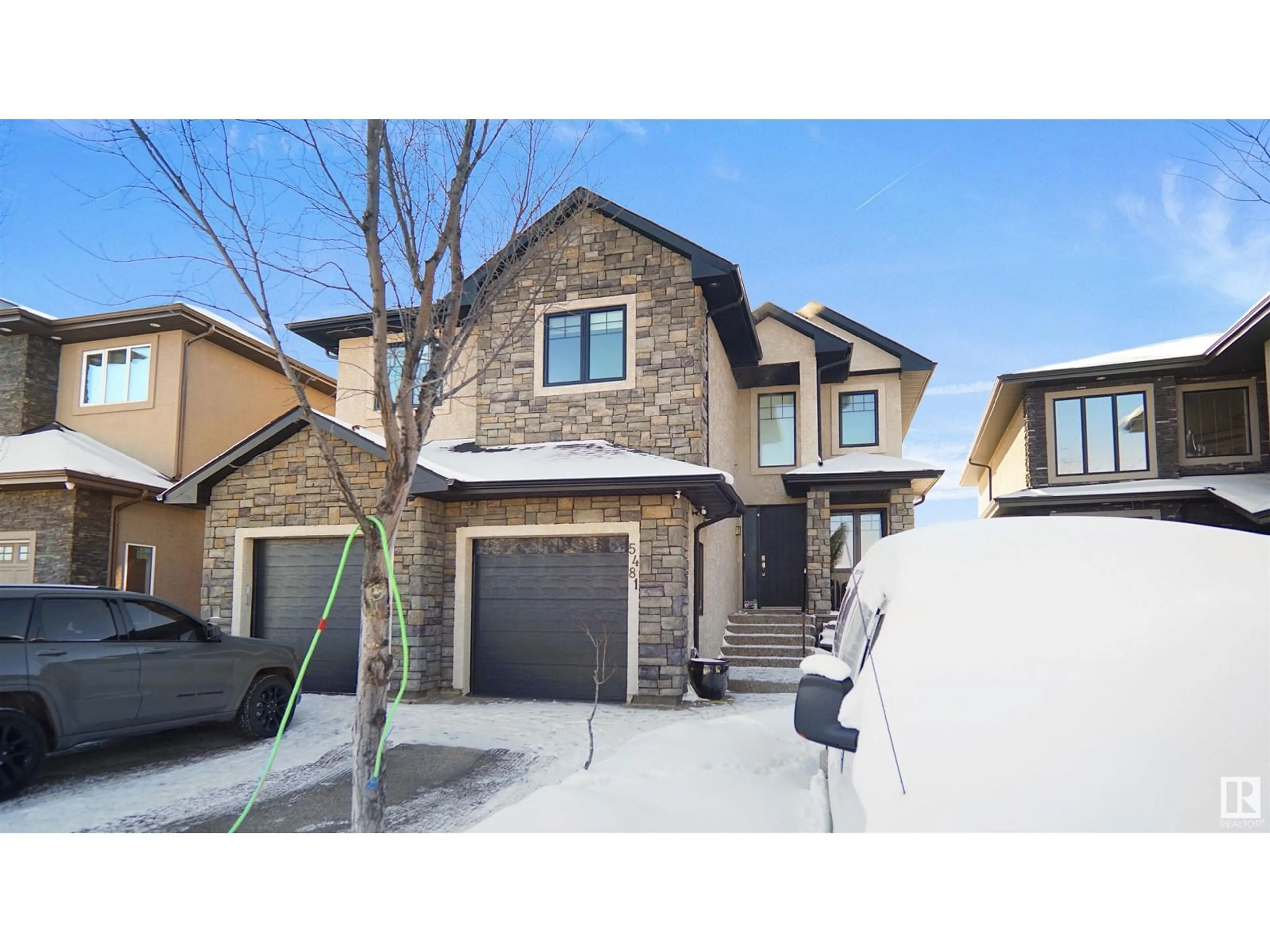 Home with brick exterior material, street for 5481 SCHONSEE DR NW, Edmonton Alberta T5Z0H9