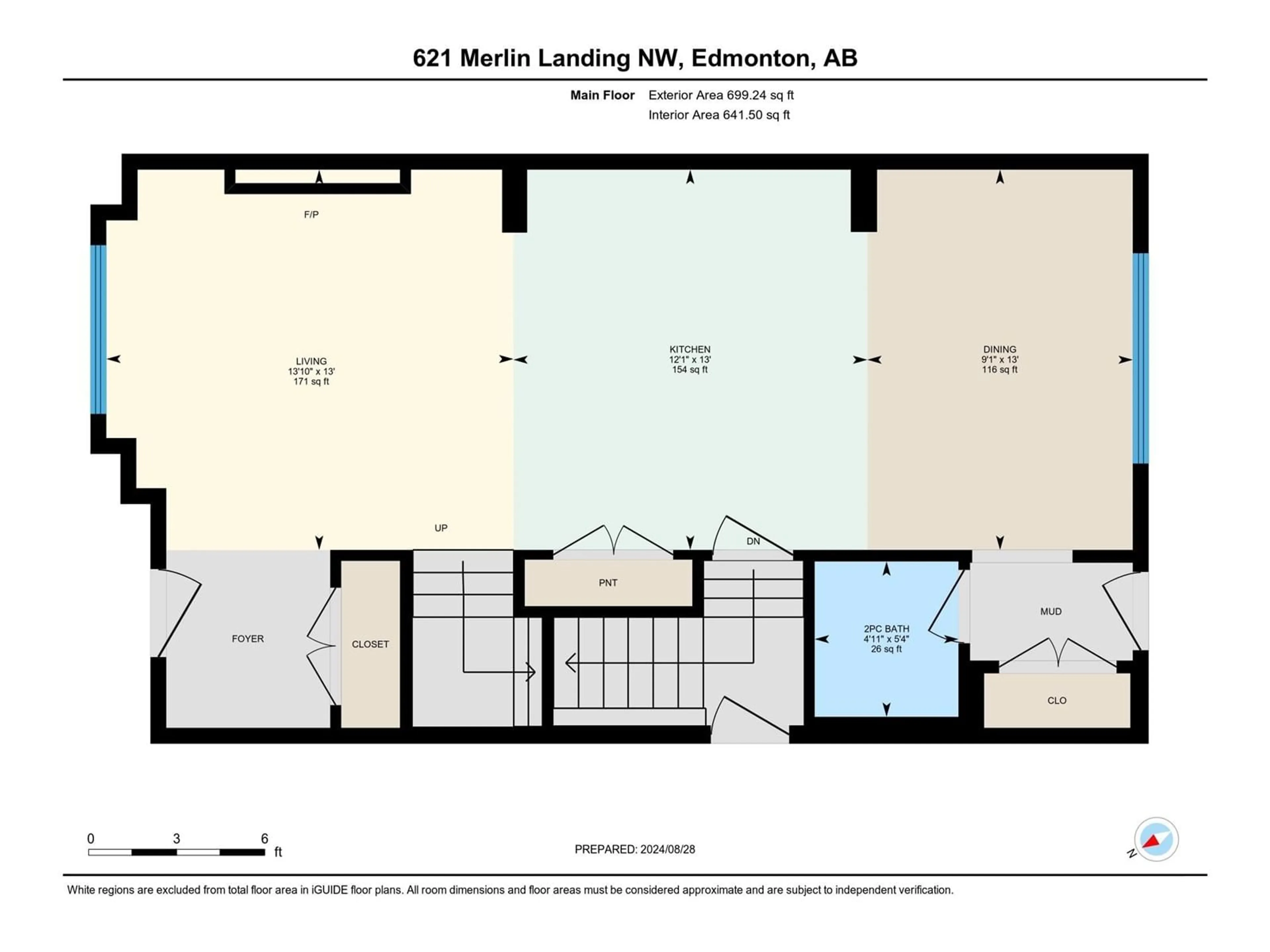 Floor plan for 621 MERLIN LANDING LD NW, Edmonton Alberta T5S0H5