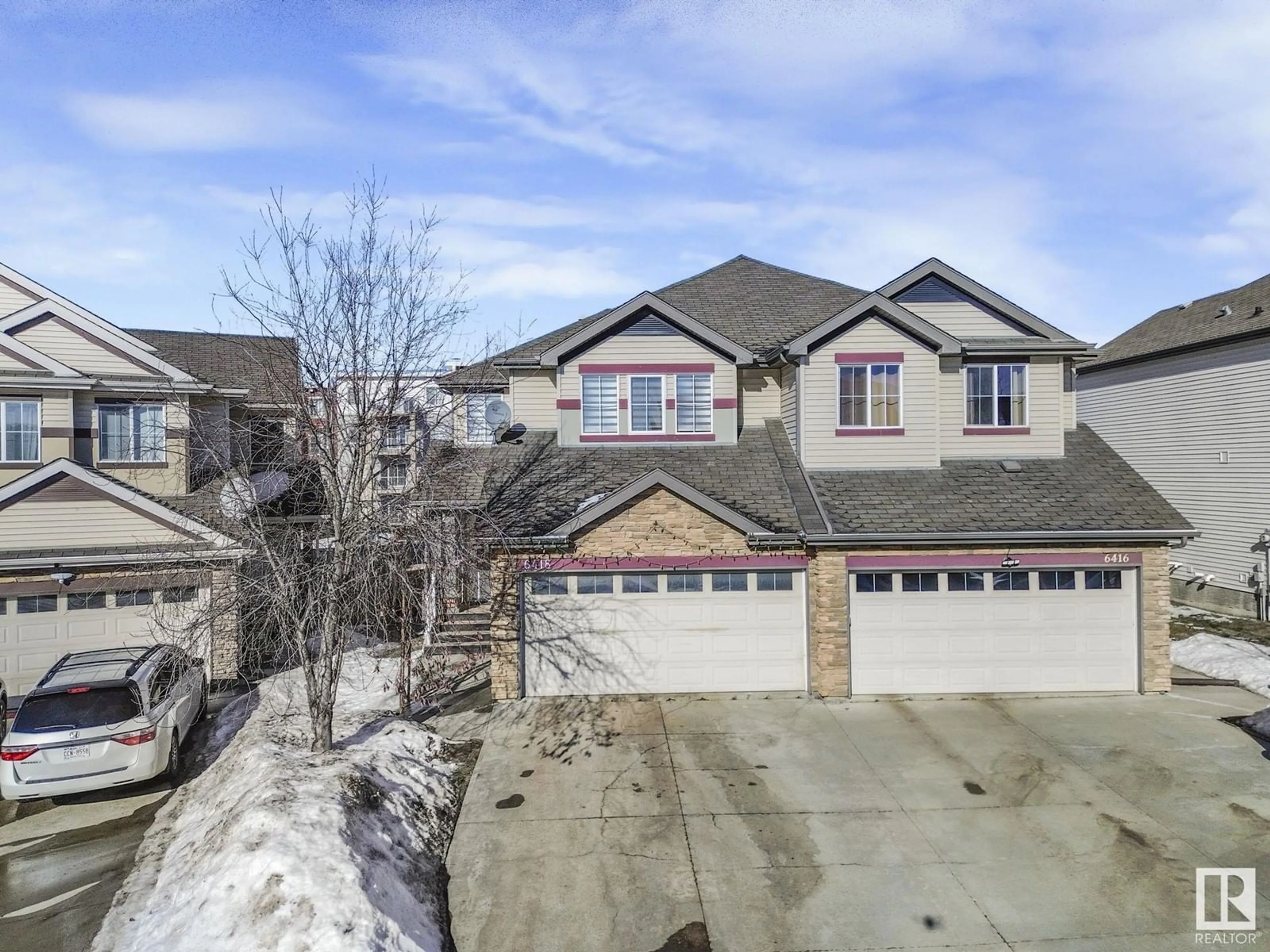 A pic from outside/outdoor area/front of a property/back of a property/a pic from drone, street for 6418 16 AV SW, Edmonton Alberta T6X0N1