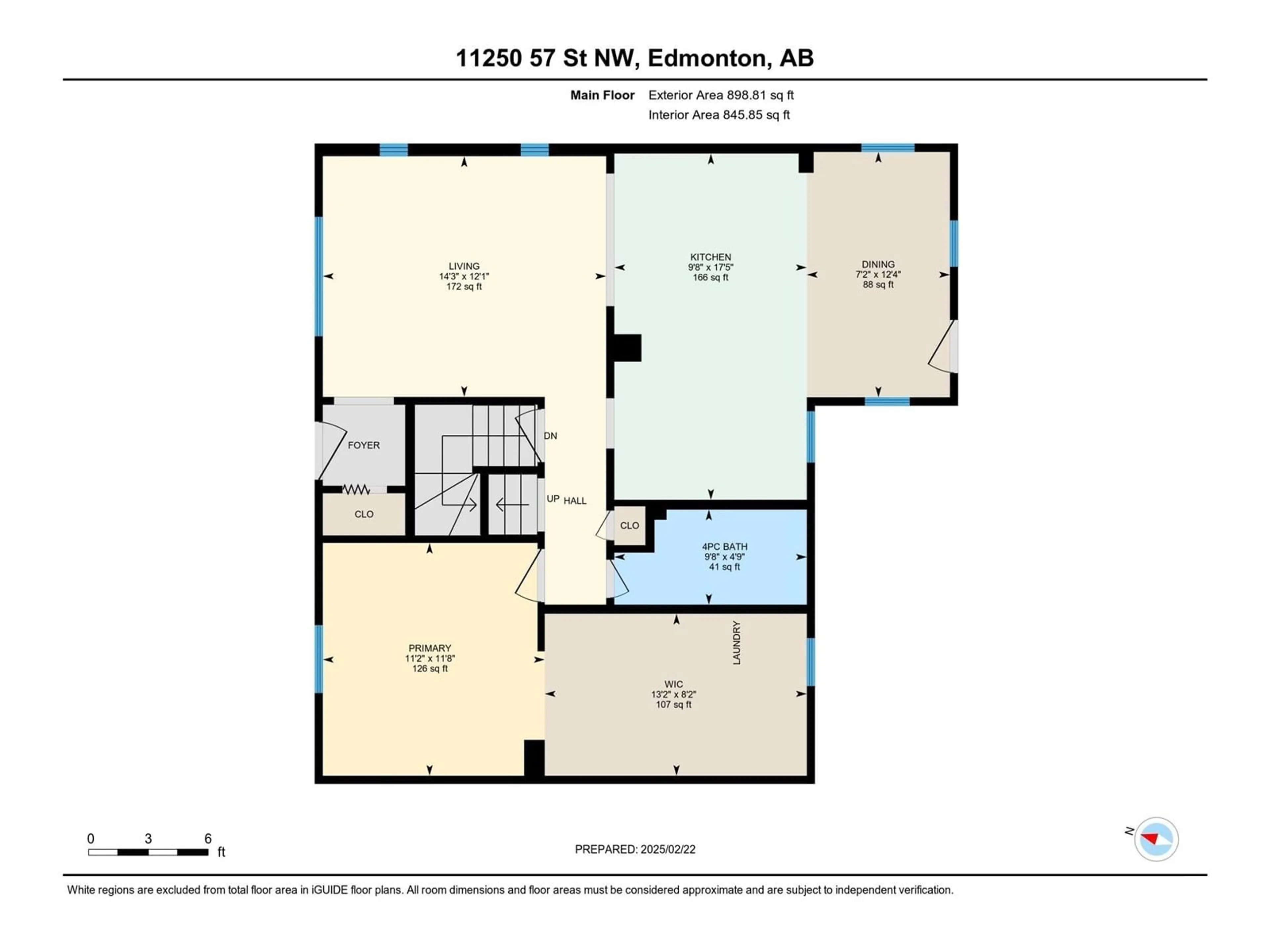 Floor plan for 11250 57 ST NW, Edmonton Alberta T5W3T9