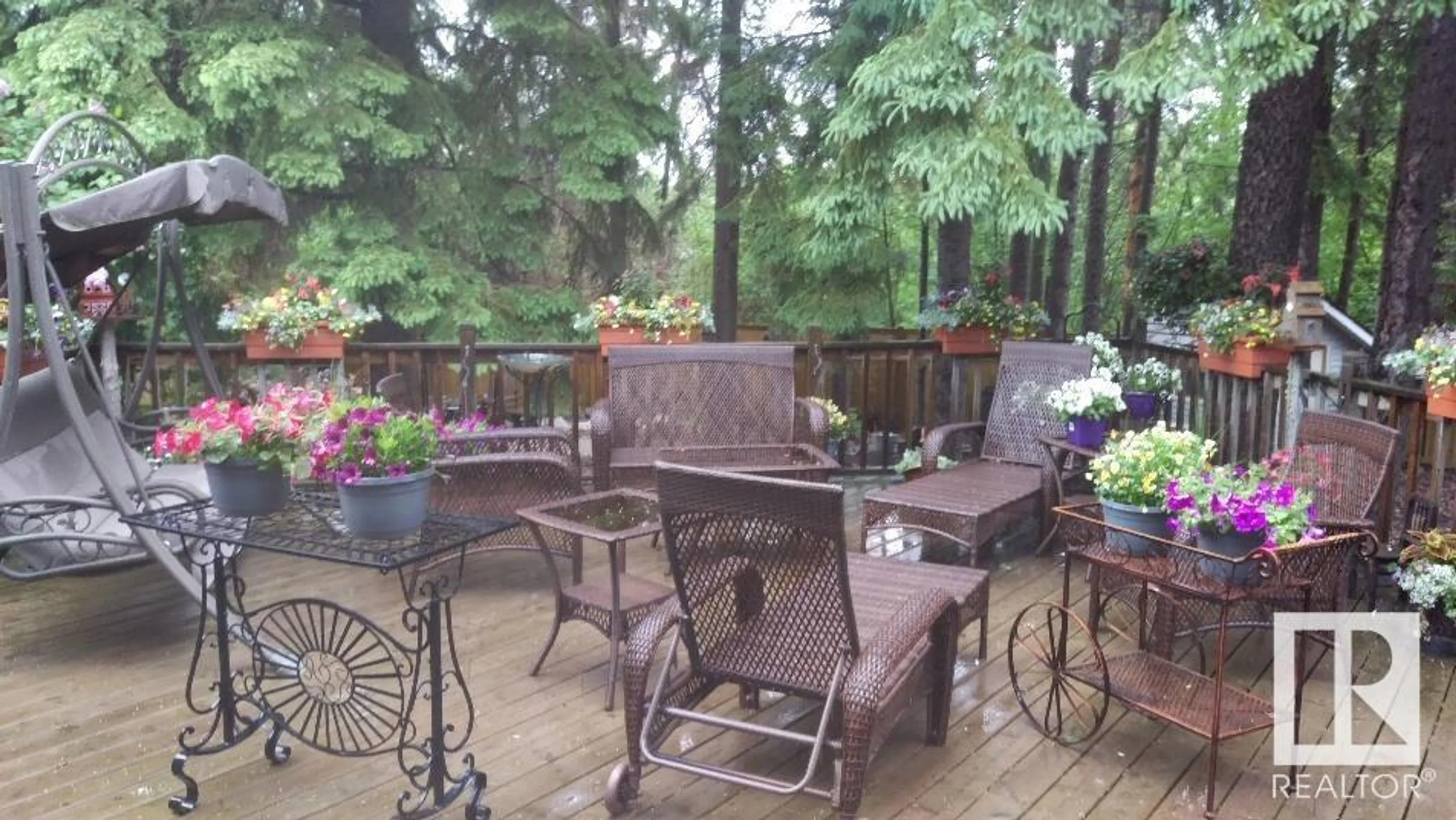 Patio, forest/trees view for 31 GLEN MEADOW CR, St. Albert Alberta T8N3A2