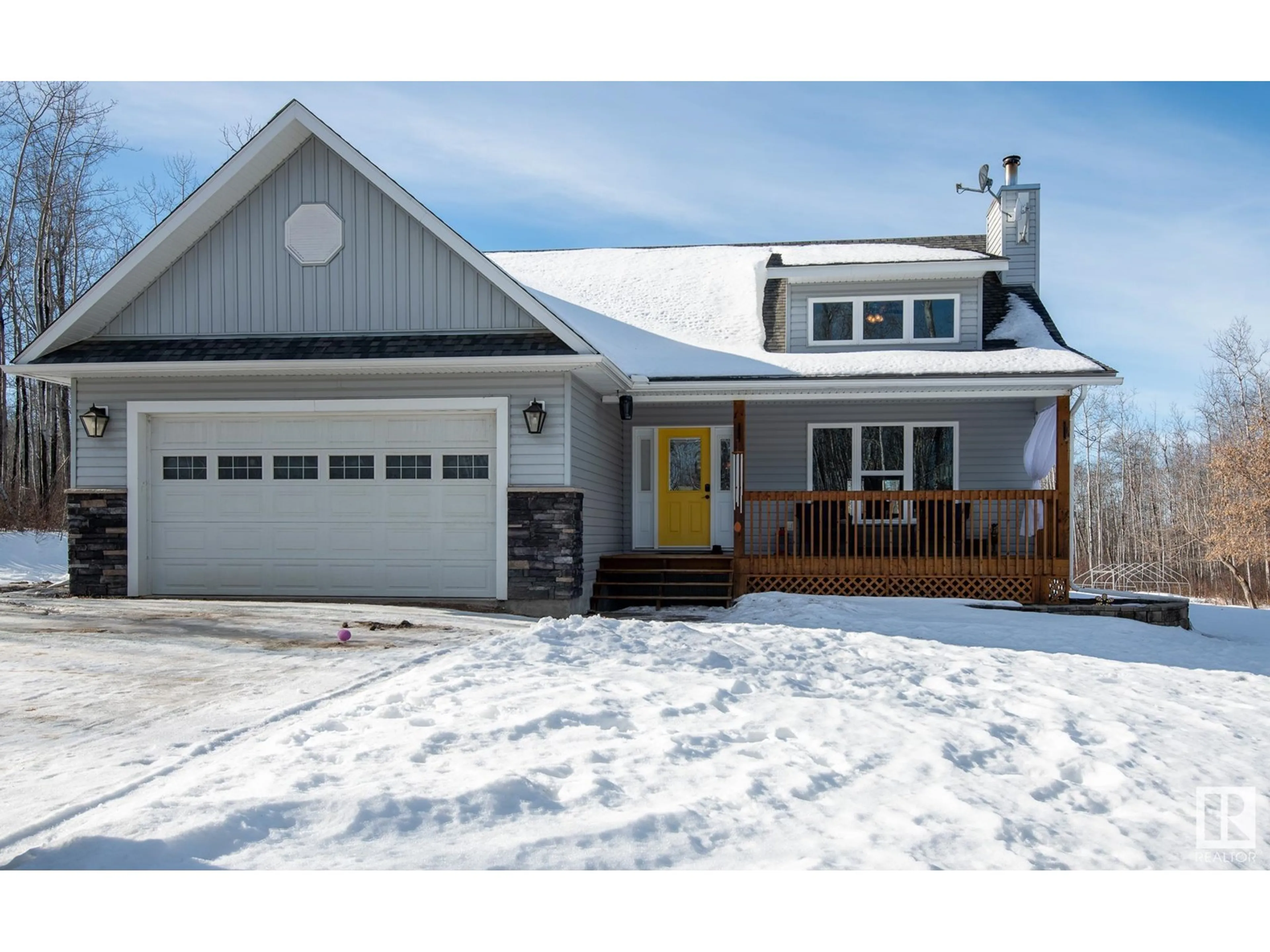 Home with vinyl exterior material, street for 62028A Rge Rd 421, Rural Bonnyville M.D. Alberta T0A0T0