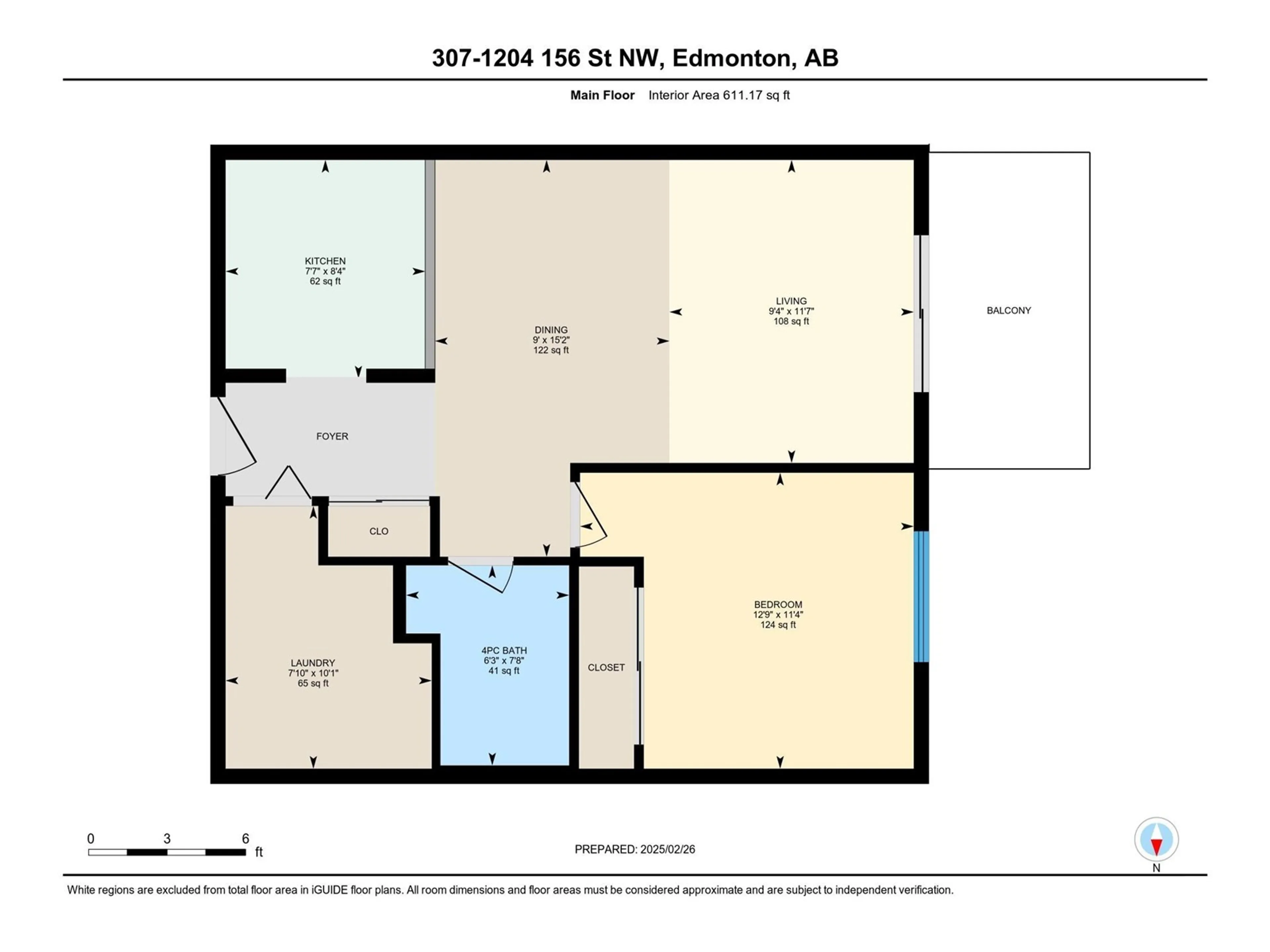 Floor plan for #307 1204 156 ST NW, Edmonton Alberta T6R0R6