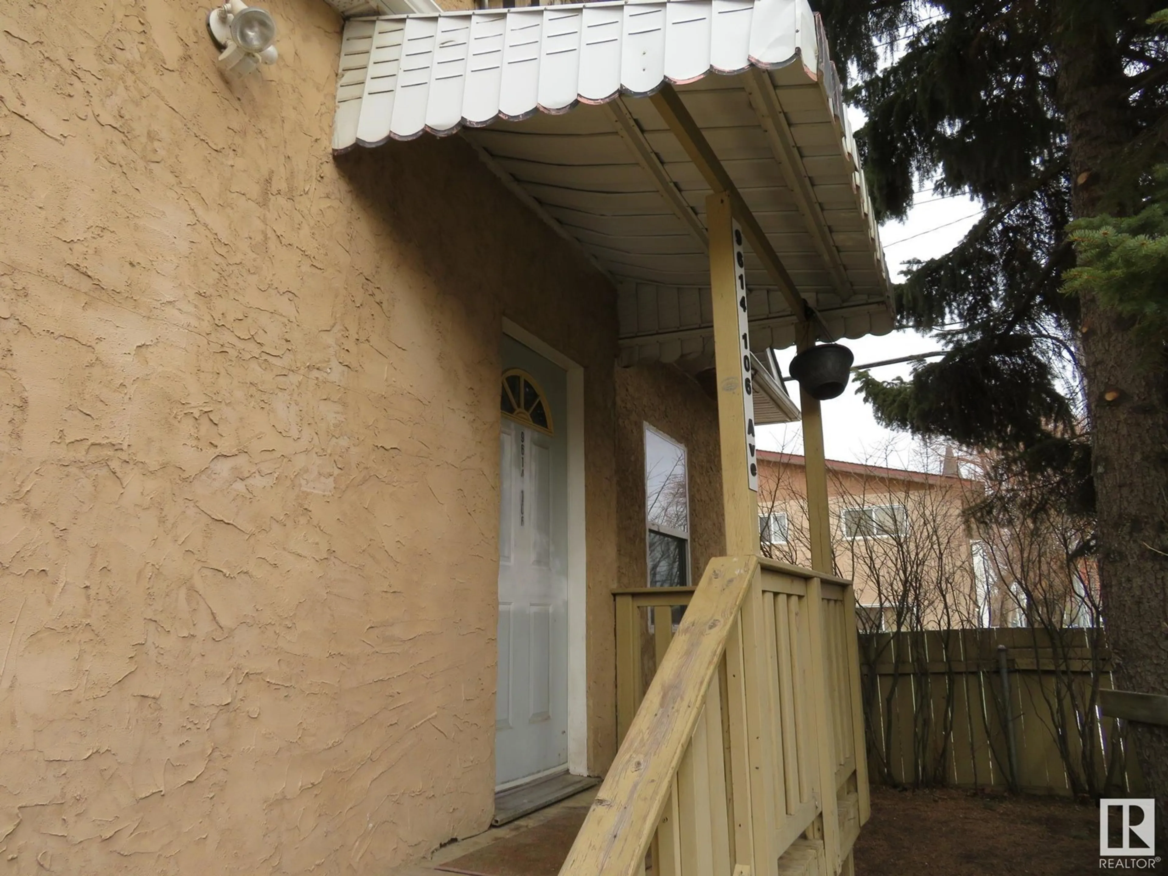 Patio, street for 9614 106 AV NW, Edmonton Alberta T5H0N4