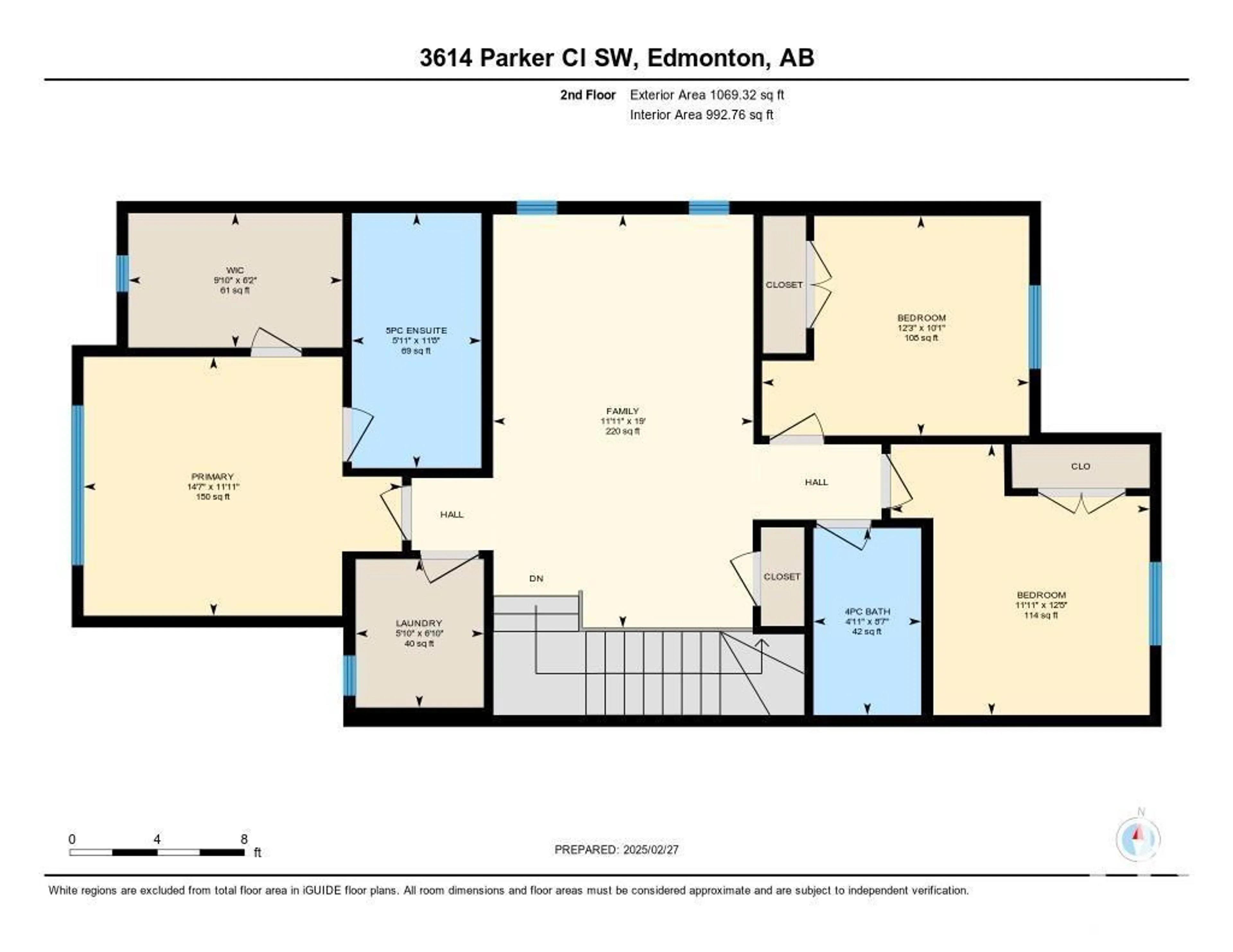 Floor plan for 3614 PARKER CL SW, Edmonton Alberta T6W3A9