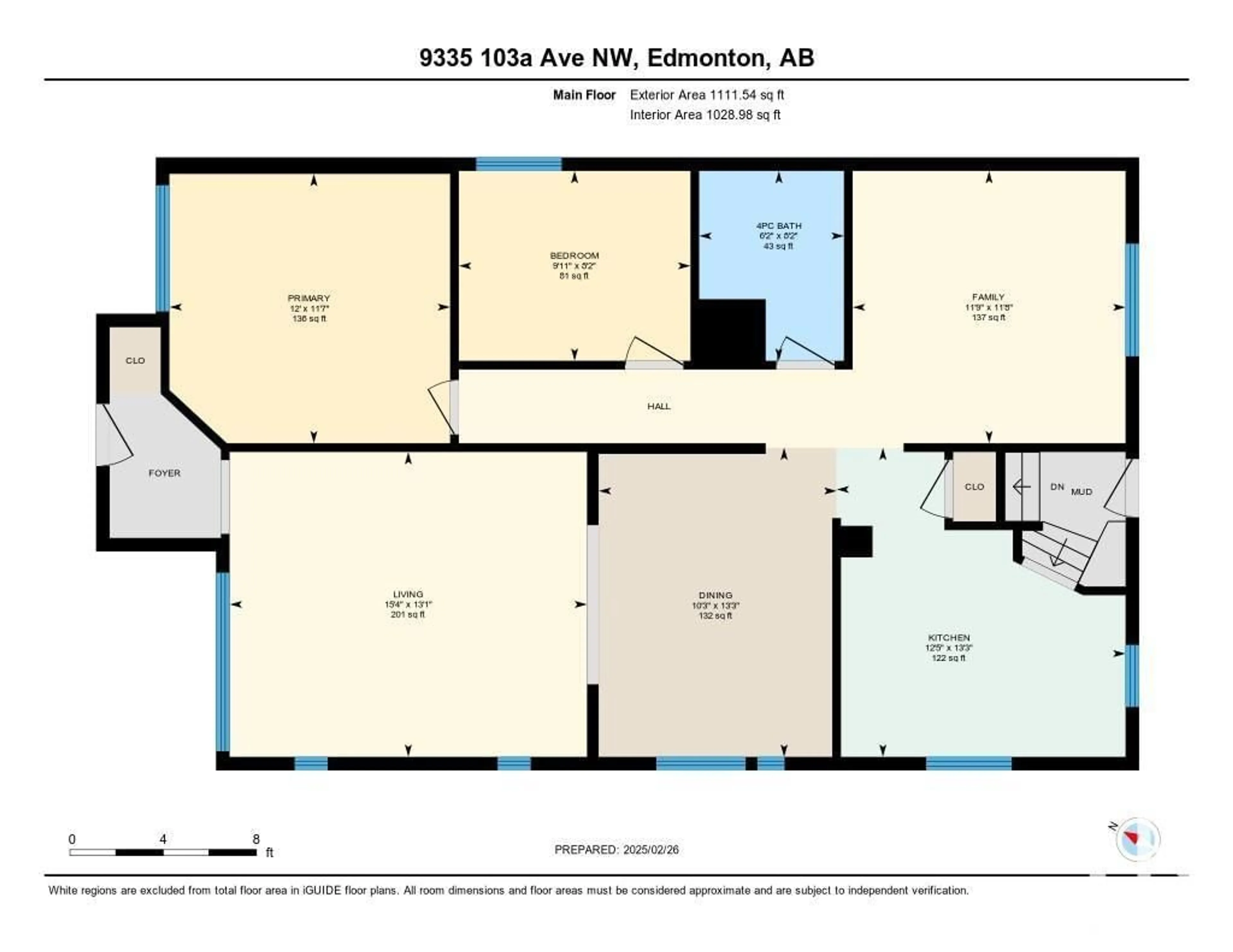 Floor plan for 9335 103A AV NW, Edmonton Alberta T5H0H3