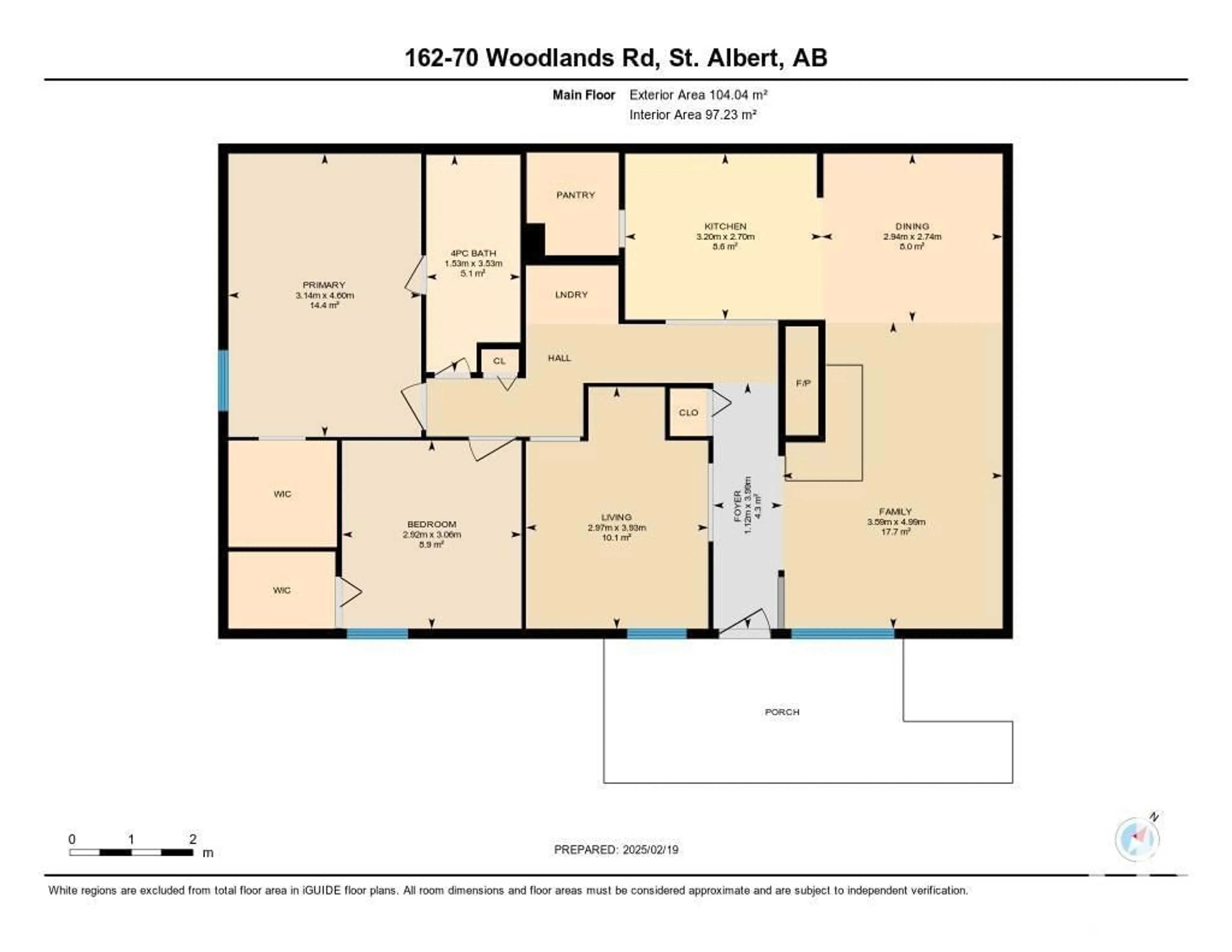 Floor plan for #162 70 Woodlands RD, St. Albert Alberta T8N5H2