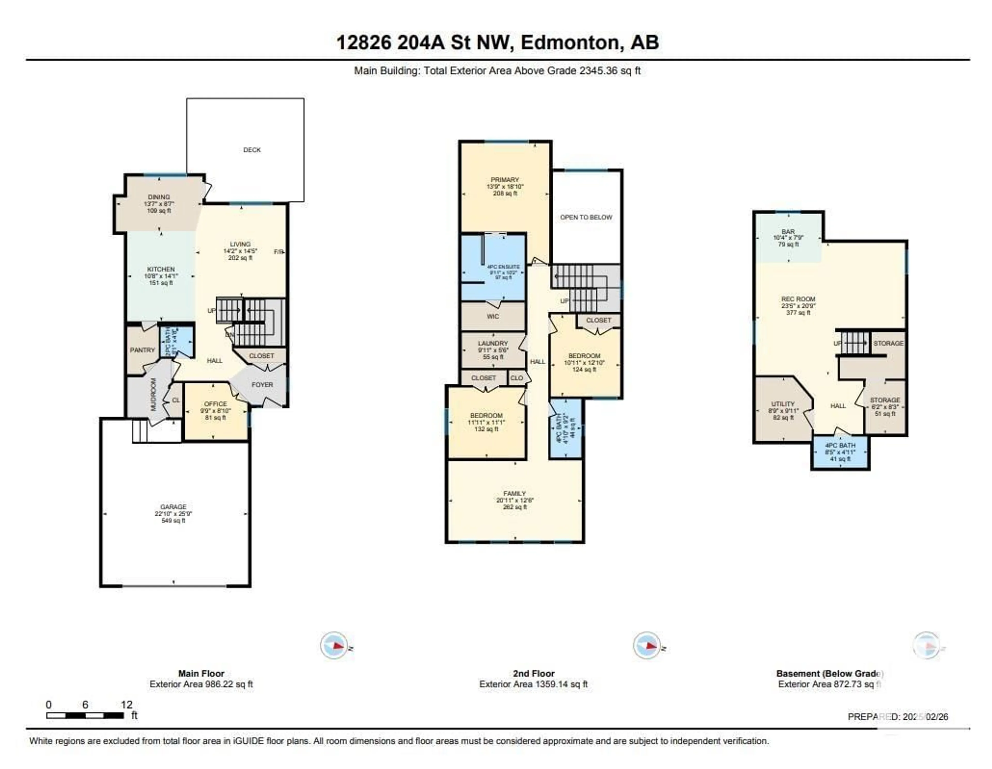 Floor plan for 12826 204A ST NW, Edmonton Alberta T5S0N4