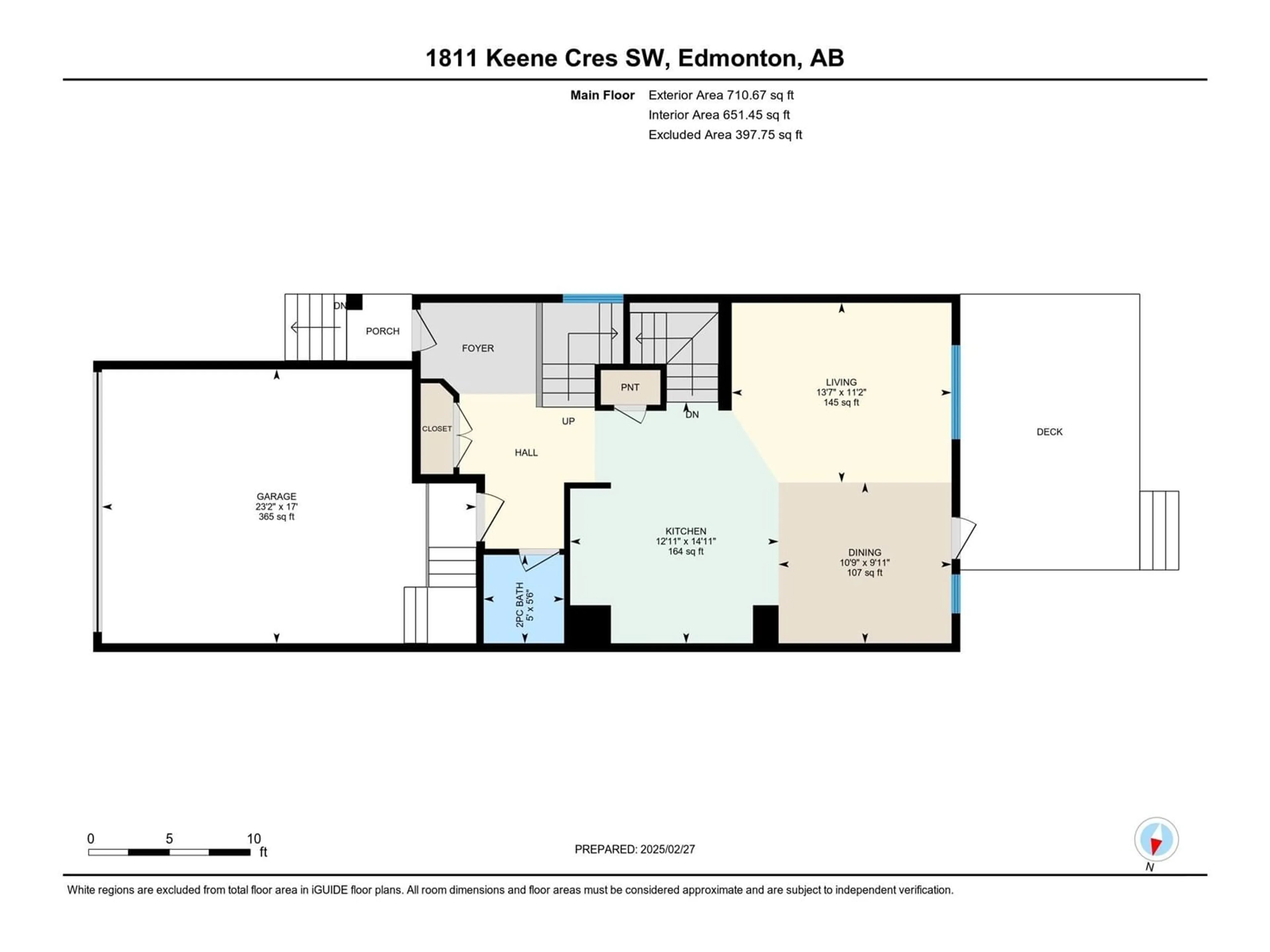 Floor plan for 1811 Keene CR SW, Edmonton Alberta T6W3W4