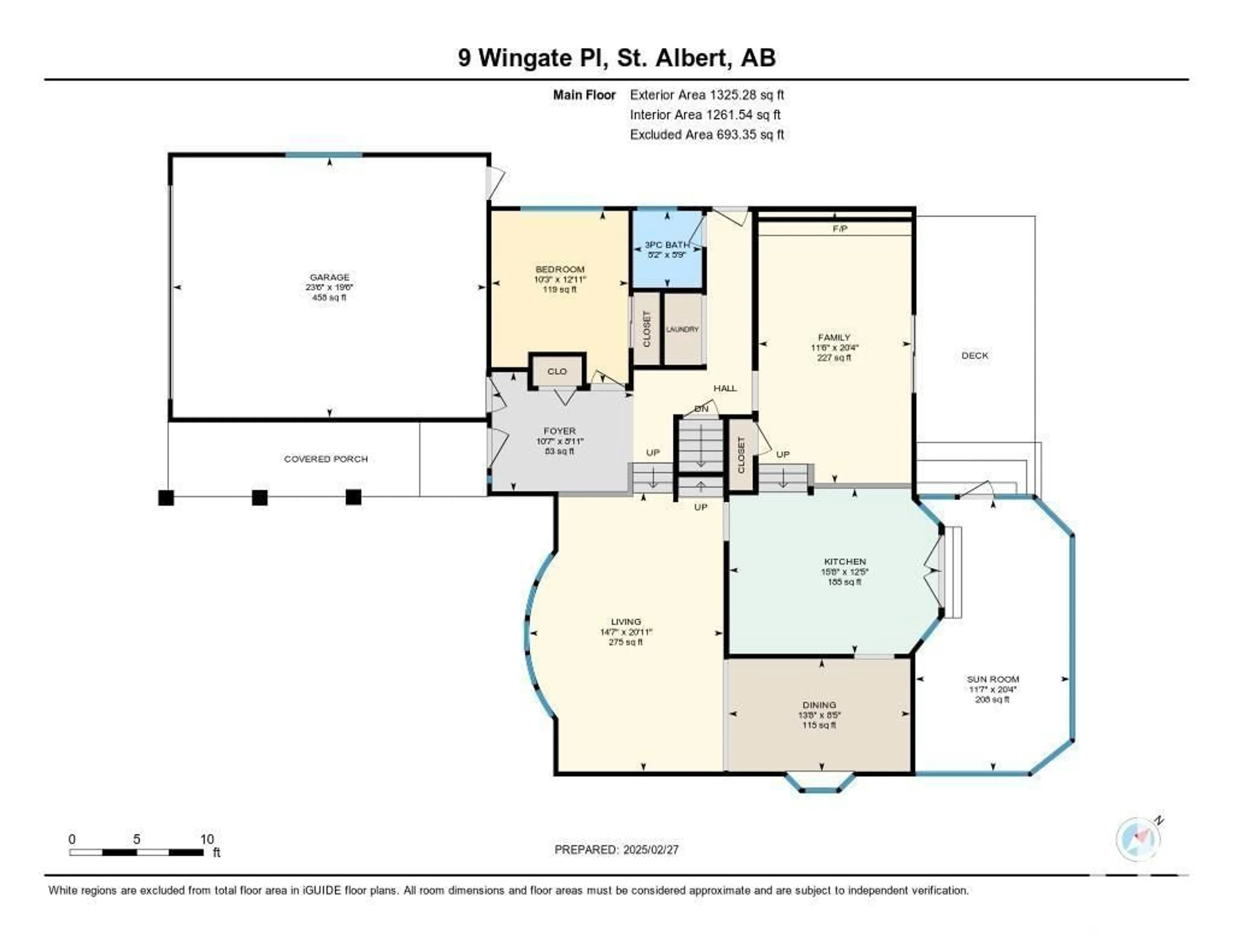 Floor plan for 9 WINGATE PL, St. Albert Alberta T8N3G2