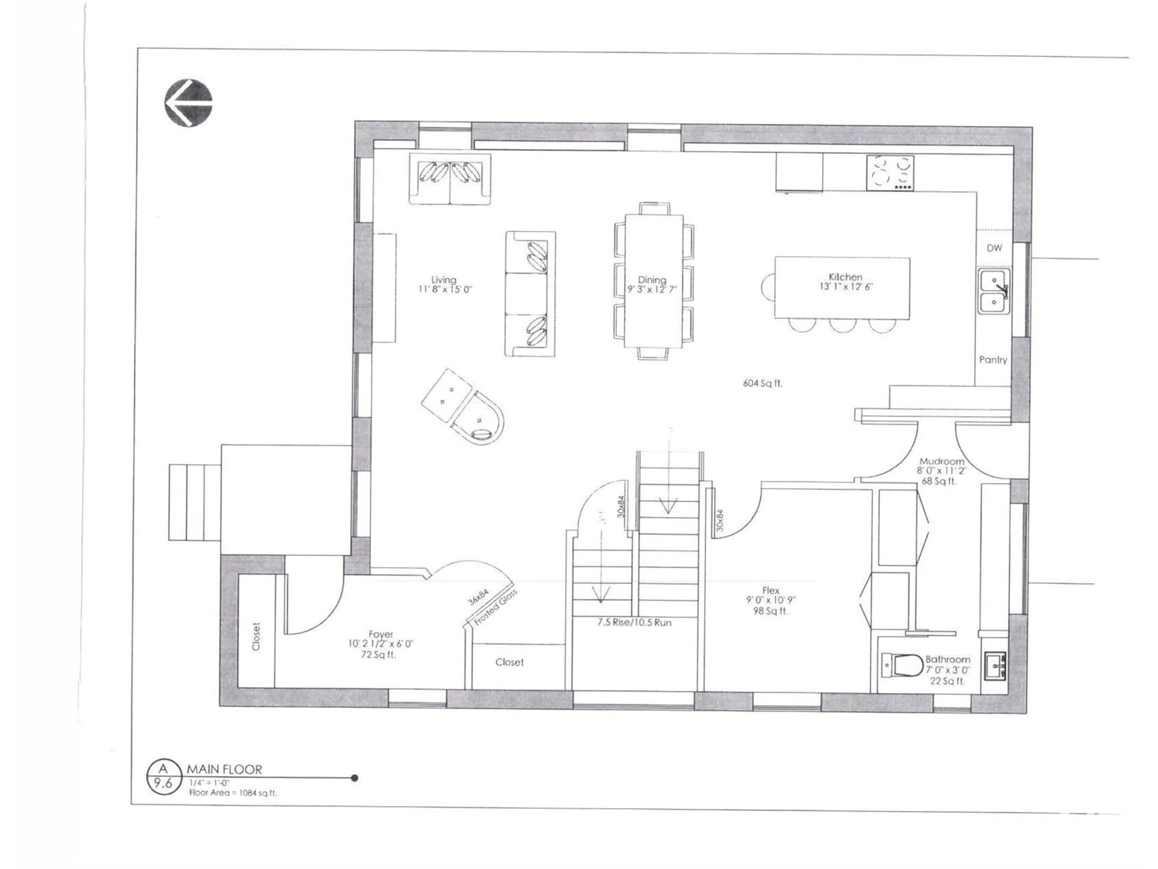 Floor plan for 12811 113 AV NW, Edmonton Alberta T5M2W6