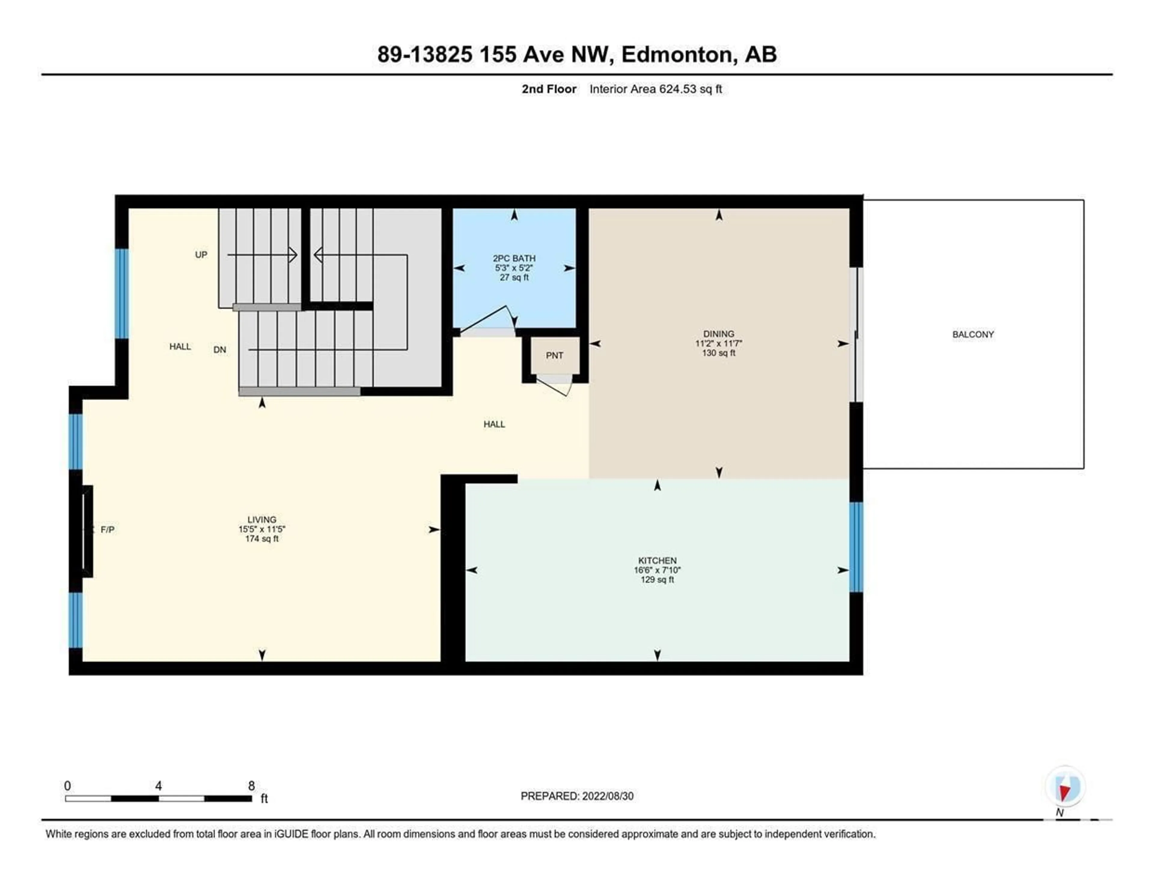 Floor plan for #89 13825 155 AV NW, Edmonton Alberta T6V0B8