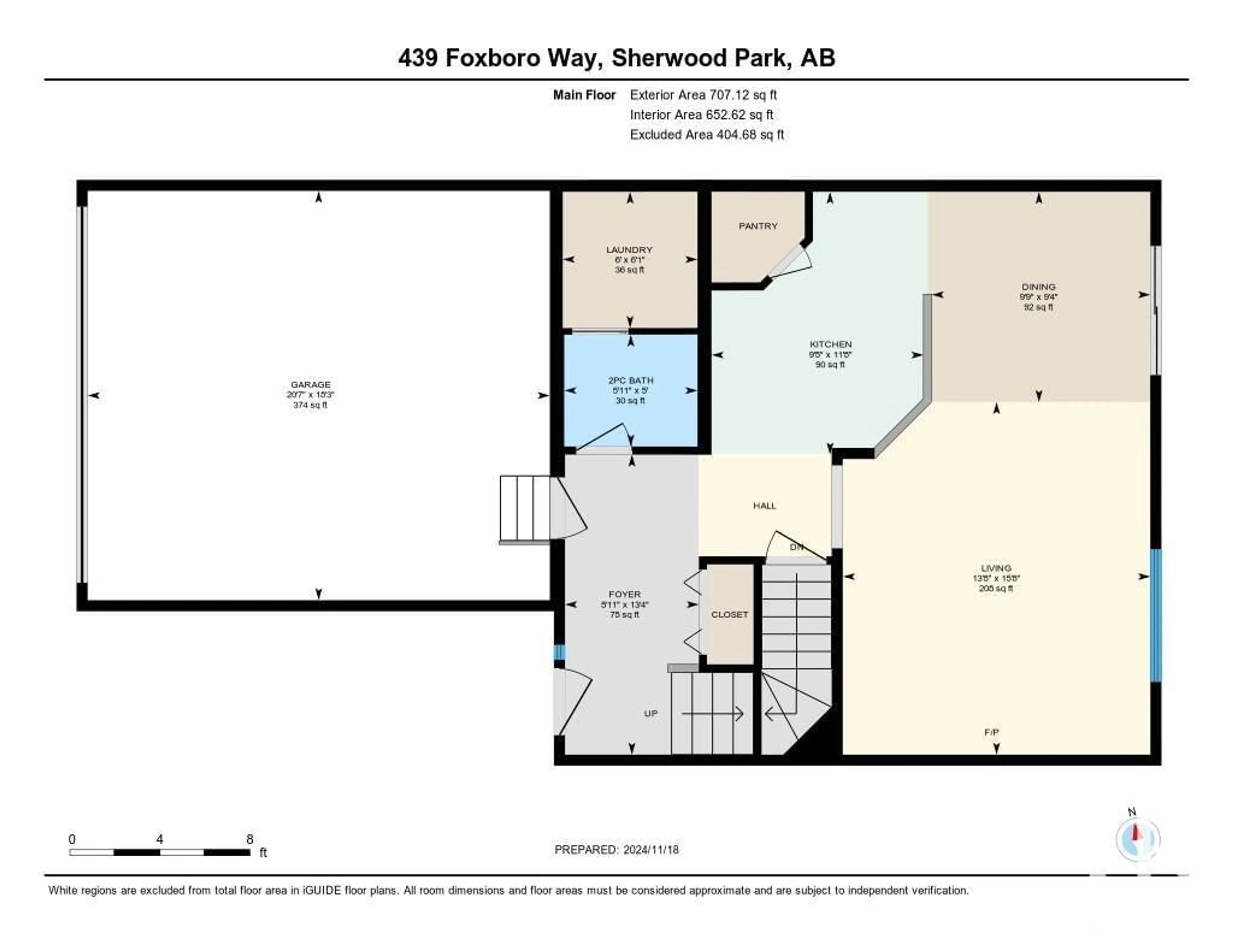 Floor plan for 439 FOXBORO WY, Sherwood Park Alberta T8A6K5