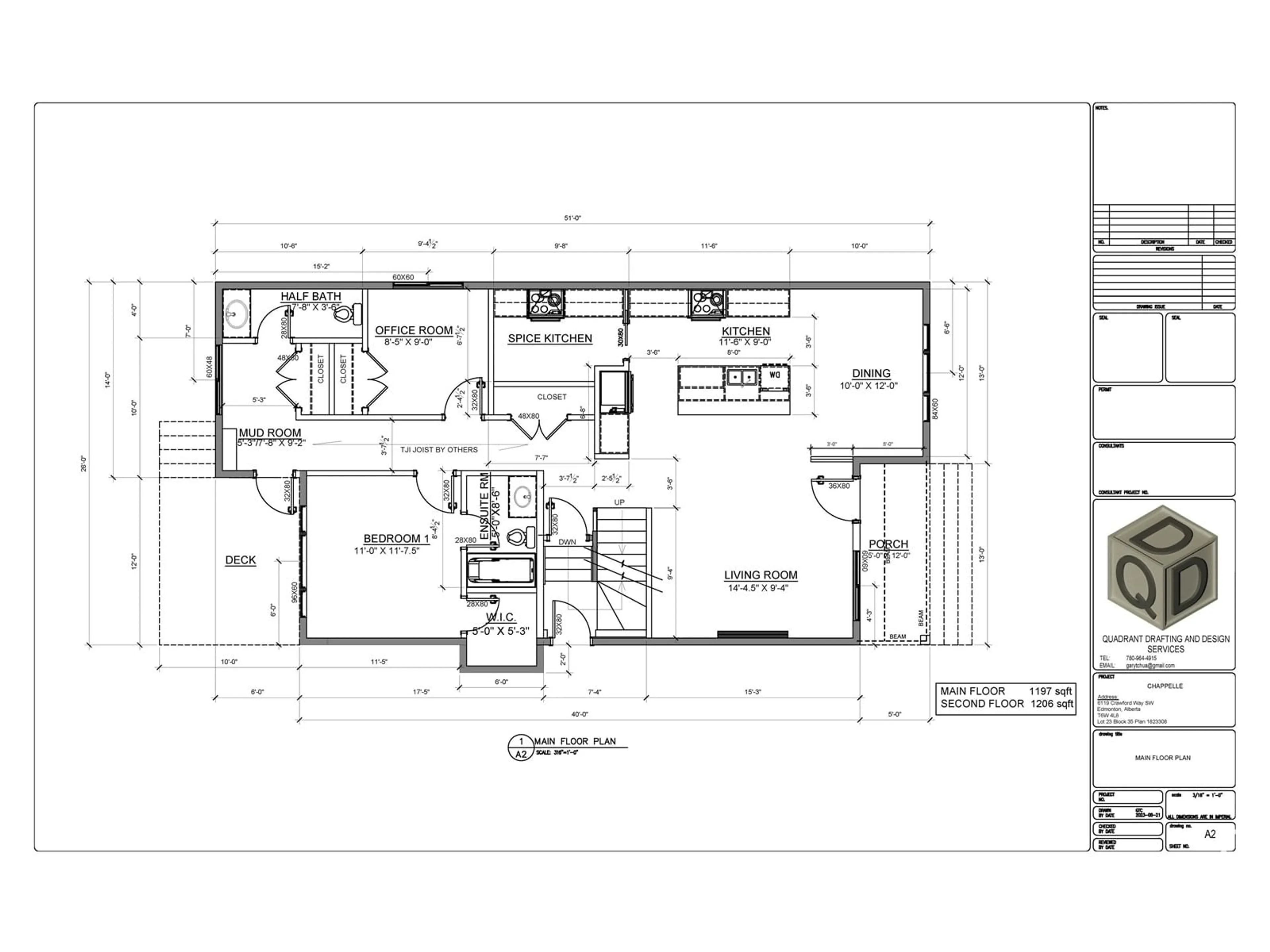 Floor plan for 6119 CRAWFORD DR SW, Edmonton Alberta T6W4L8