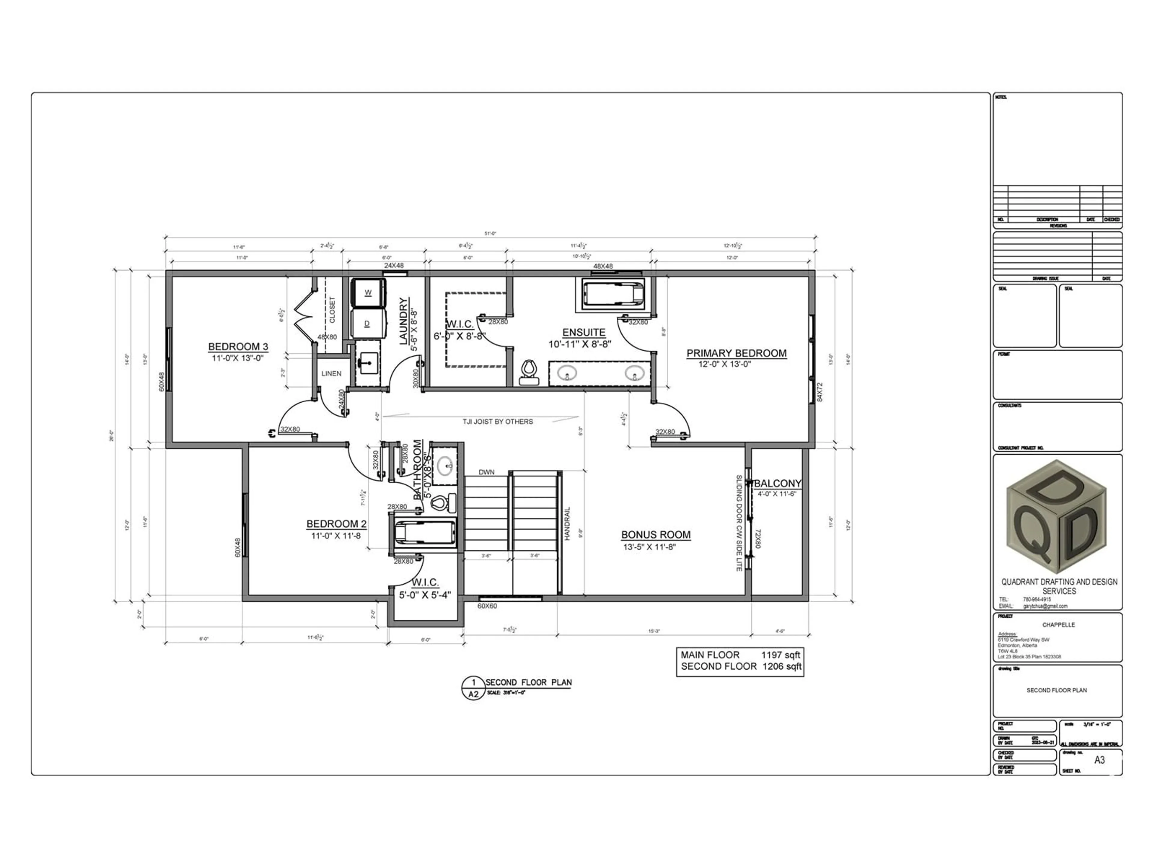 Floor plan for 6119 CRAWFORD DR SW, Edmonton Alberta T6W4L8