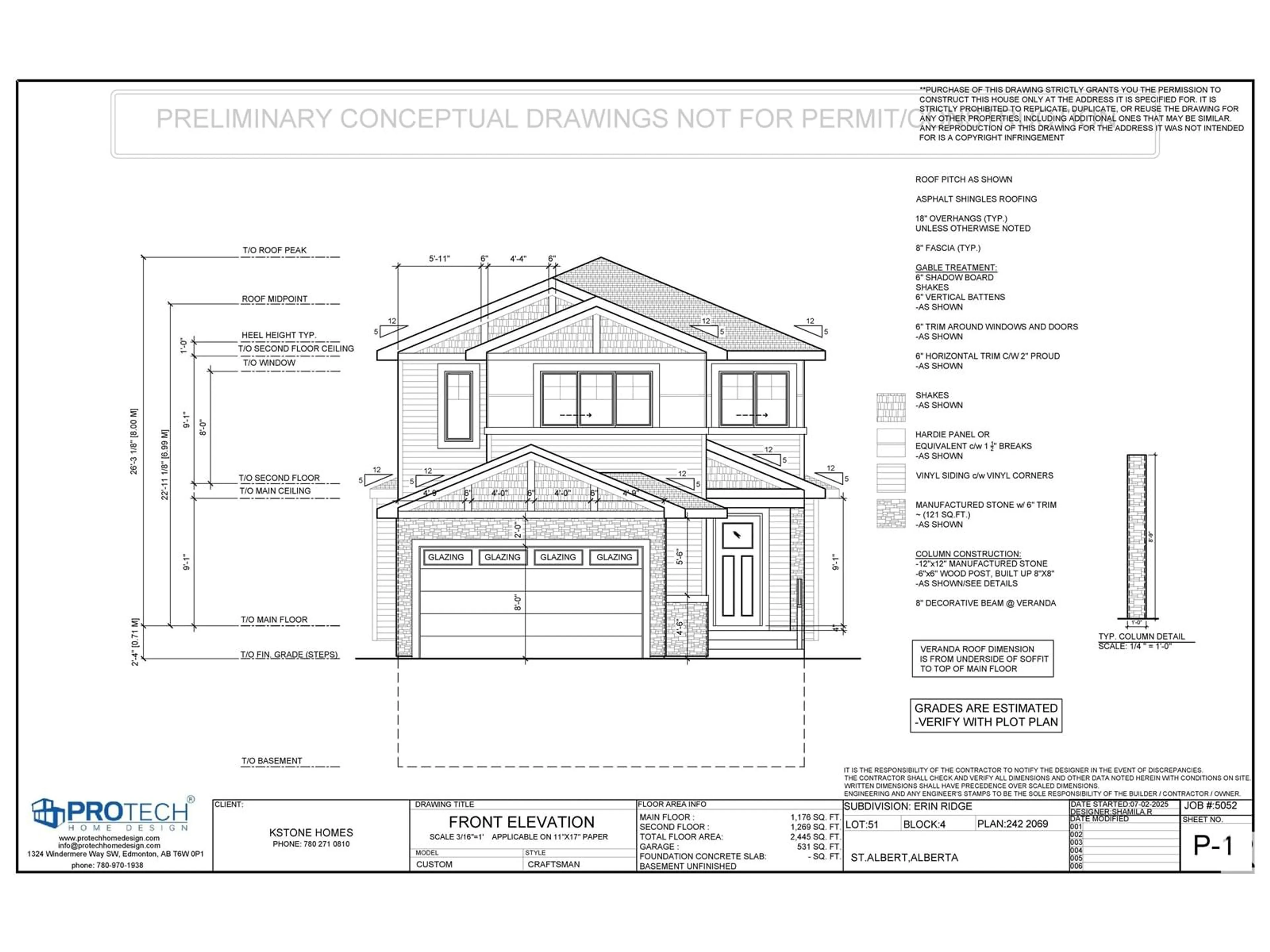 Floor plan for 106 Eldridge PT, St. Albert Alberta T8N5X4