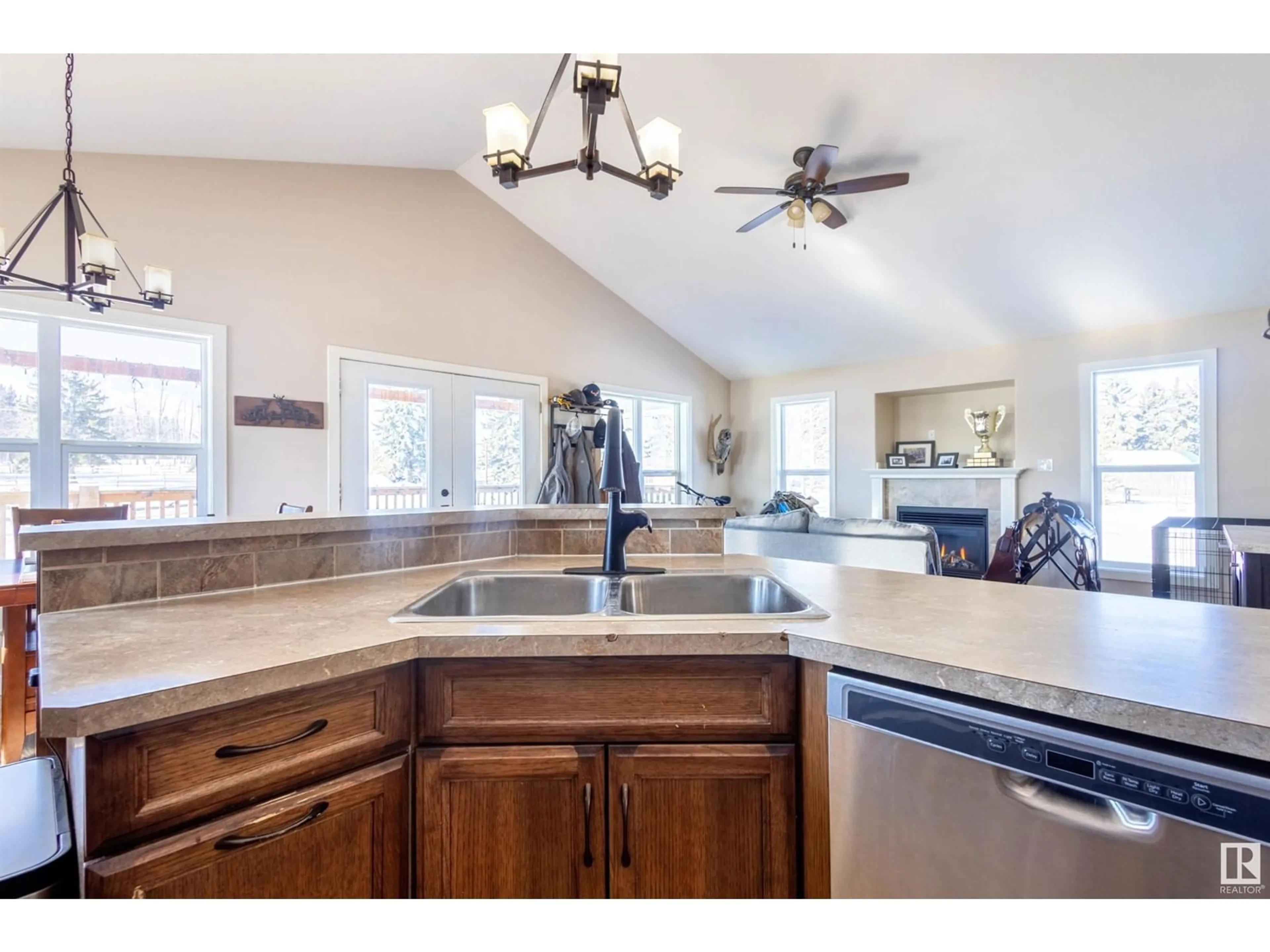 Open concept kitchen, ceramic/tile floor for 434045 RR 30, Rural Ponoka County Alberta T0C0M0