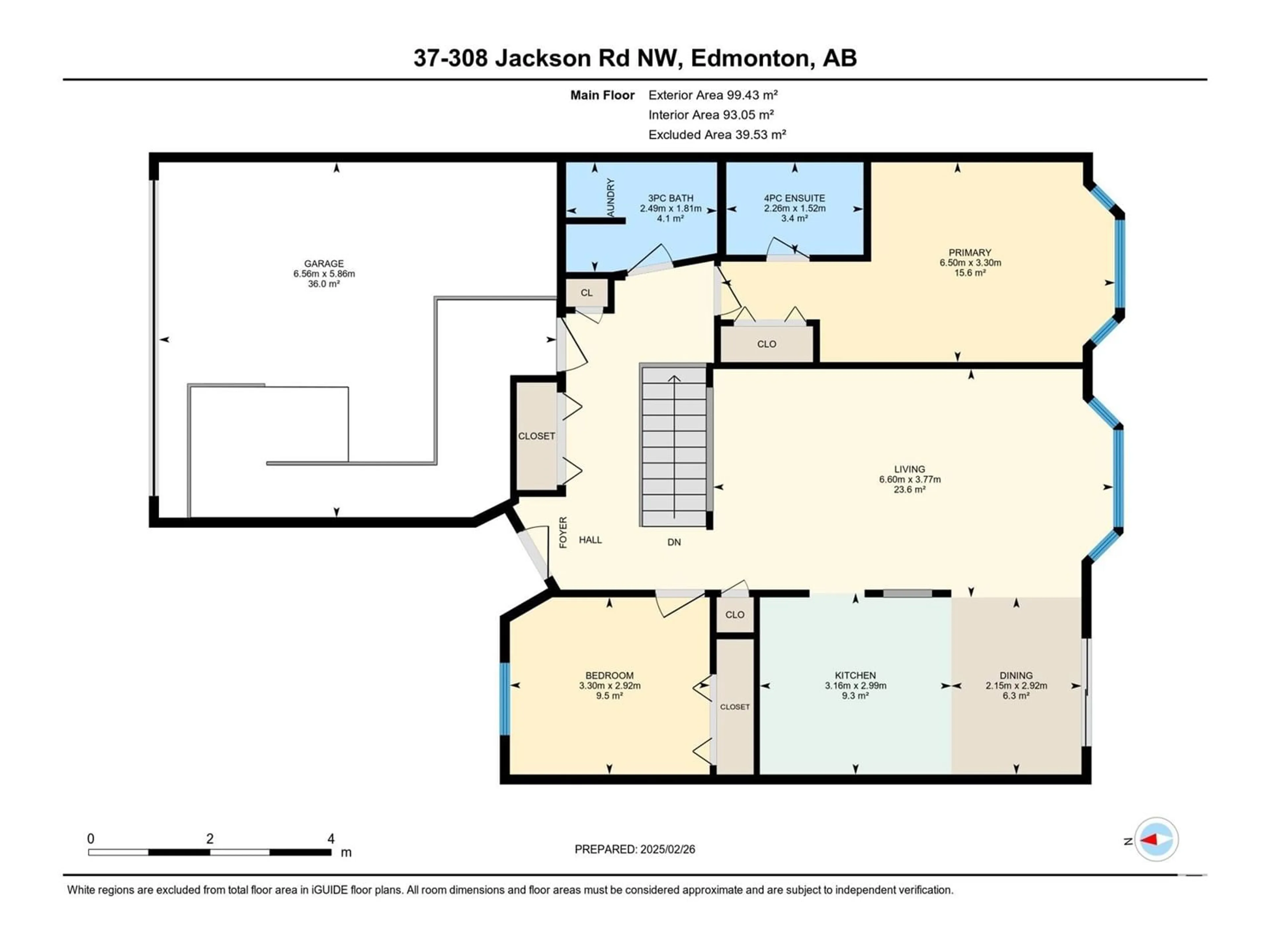 Floor plan for #37 308 JACKSON RD NW, Edmonton Alberta T6L6W1