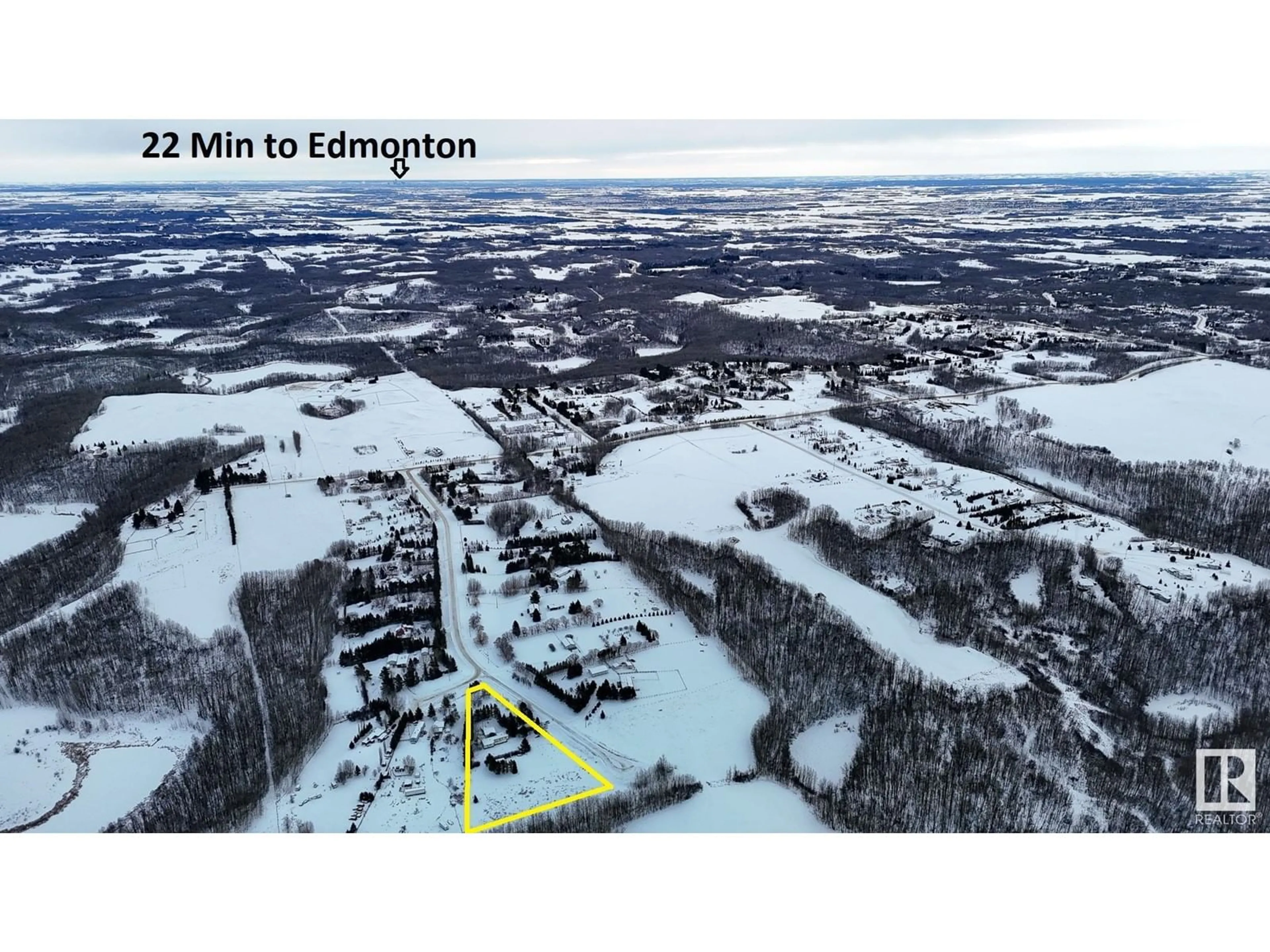 A pic from outside/outdoor area/front of a property/back of a property/a pic from drone, mountain view for #12 53504 RGE ROAD 14, Rural Parkland County Alberta T7Y0B5