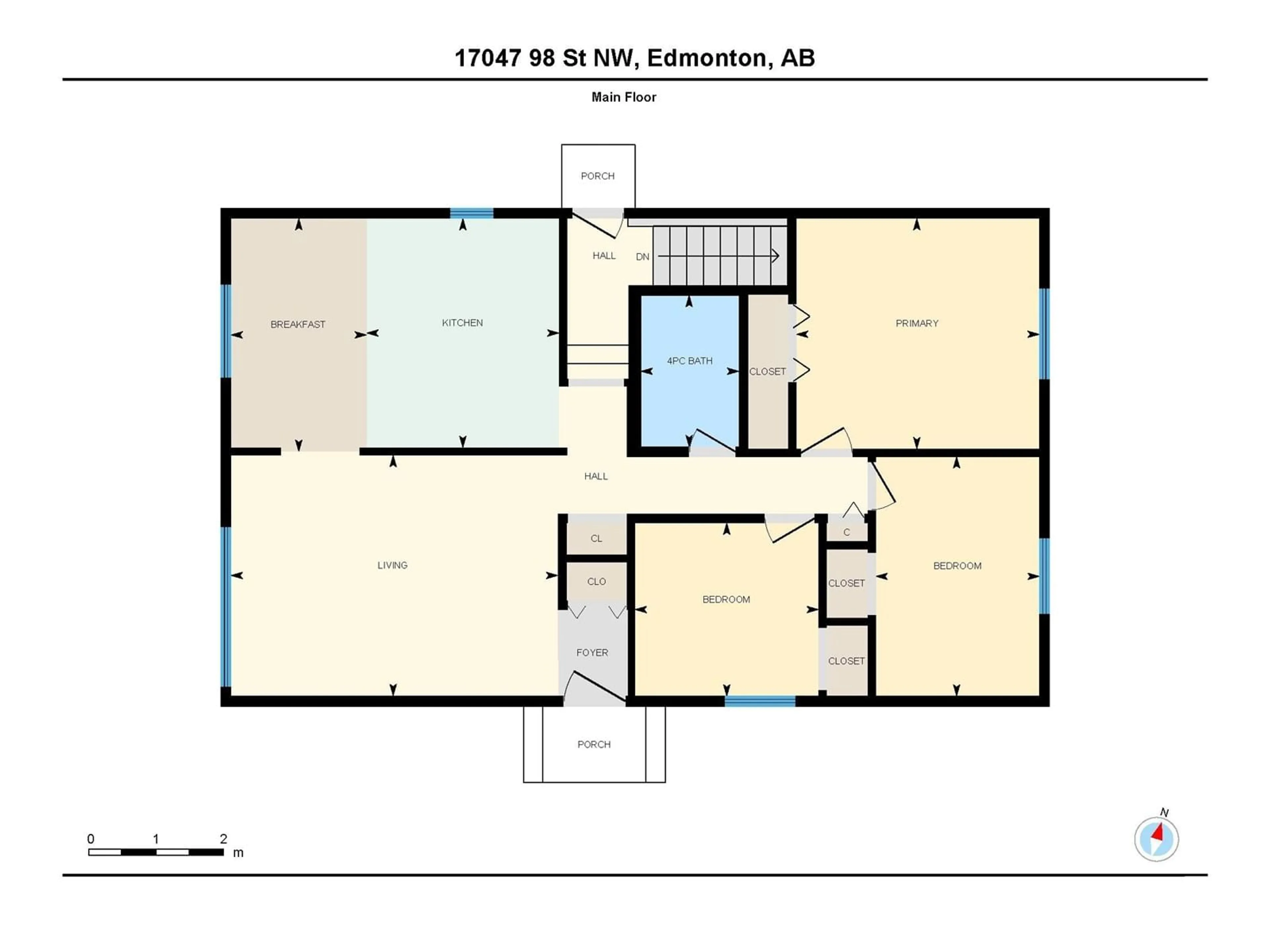 Floor plan for 17047 98 ST NW, Edmonton Alberta T5X3G5