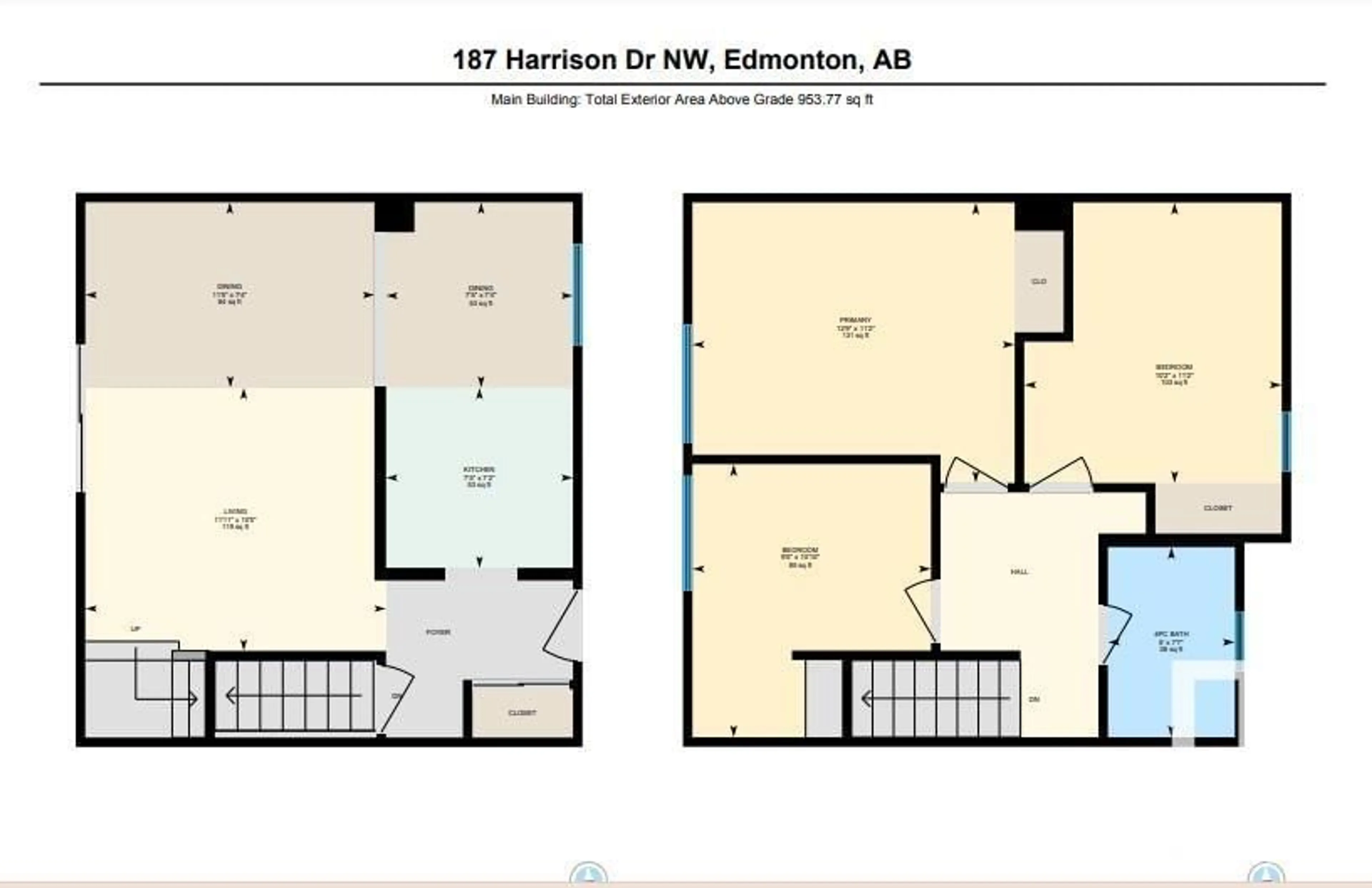 Floor plan for 187 HARRISON DR NW, Edmonton Alberta T5A2X5