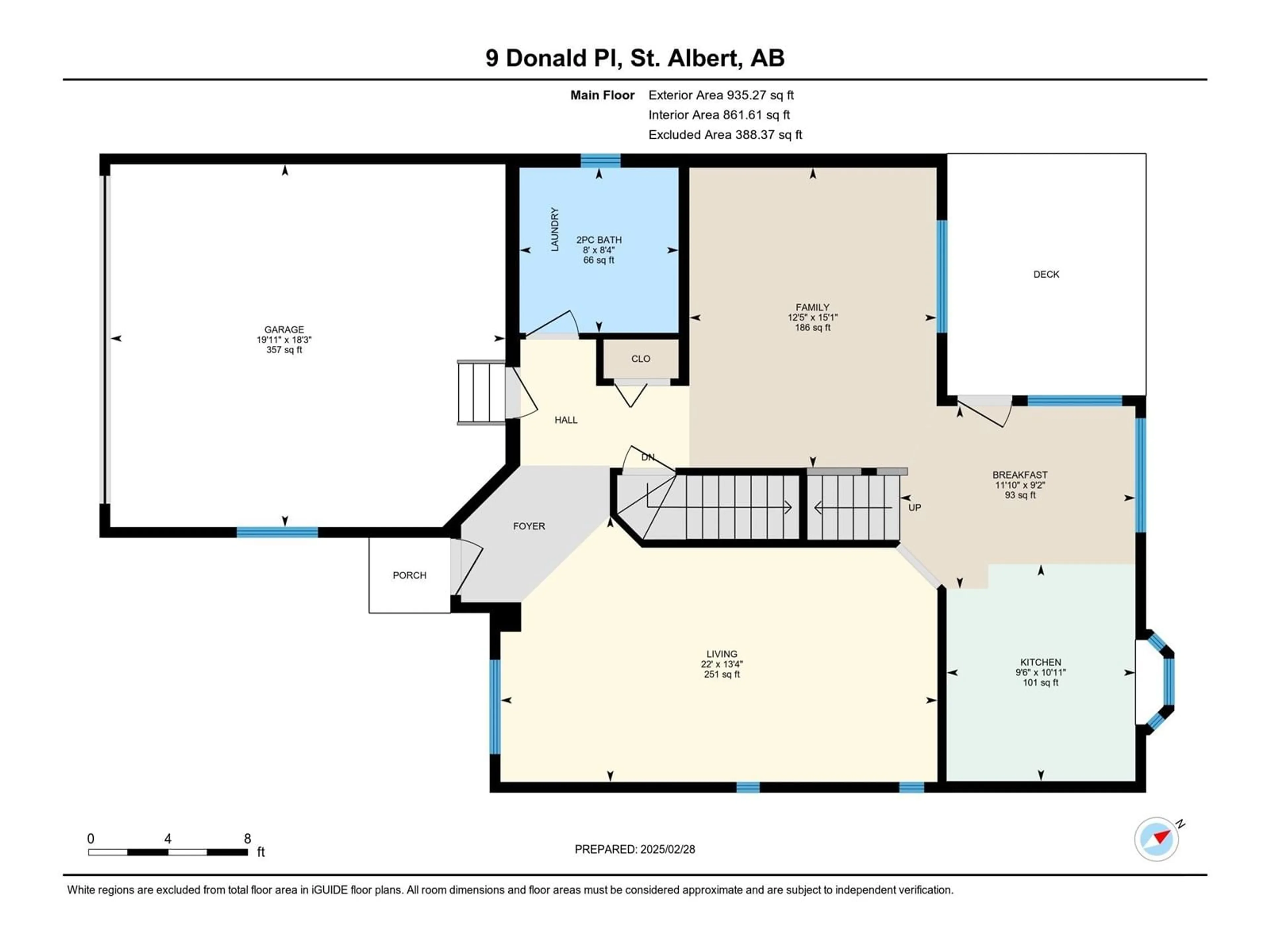 Floor plan for 9 DONALD PL, St. Albert Alberta T8N6H3