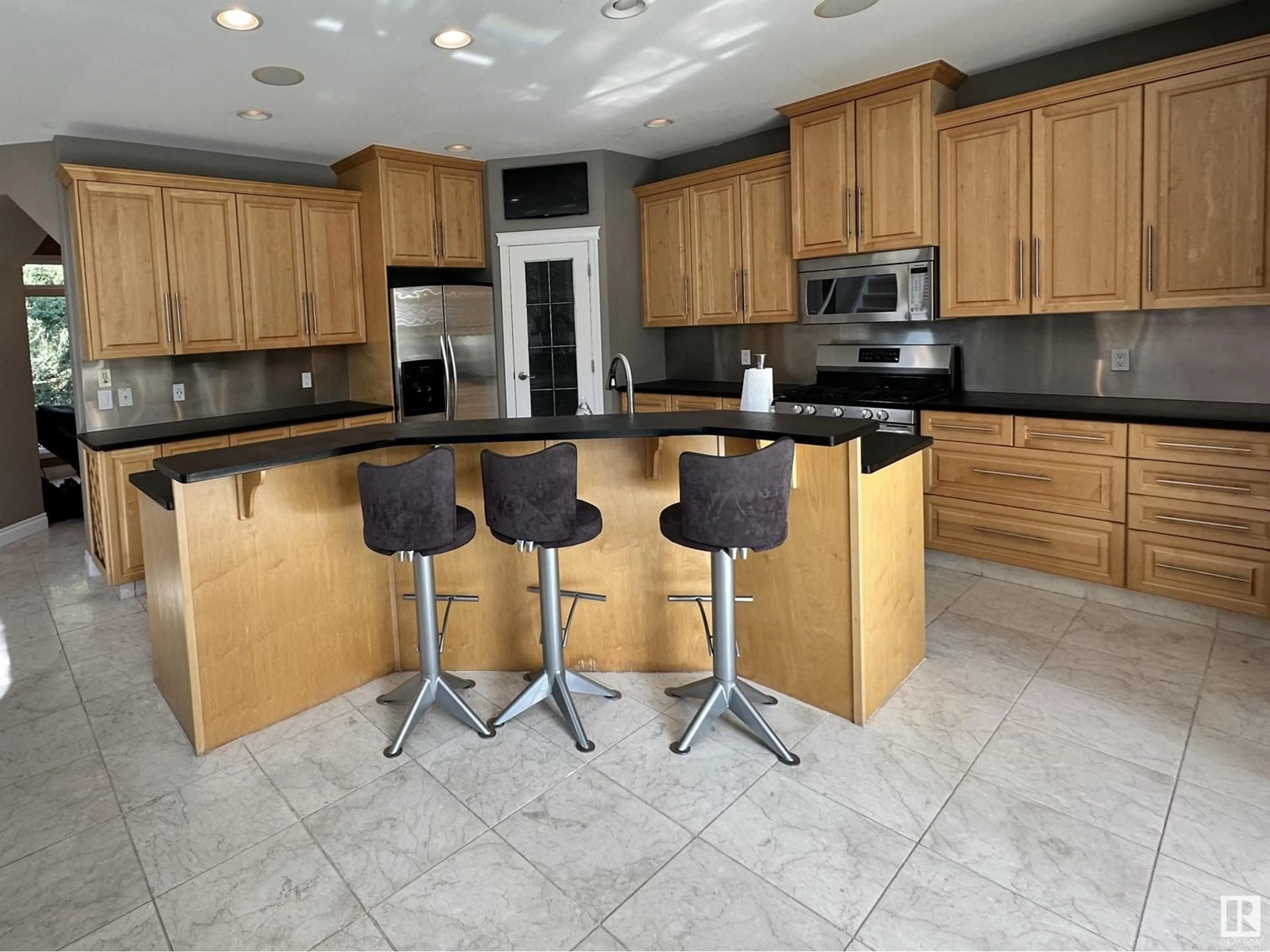 Contemporary kitchen, ceramic/tile floor for 8917 79 AV NW NW, Edmonton Alberta T6C0R7