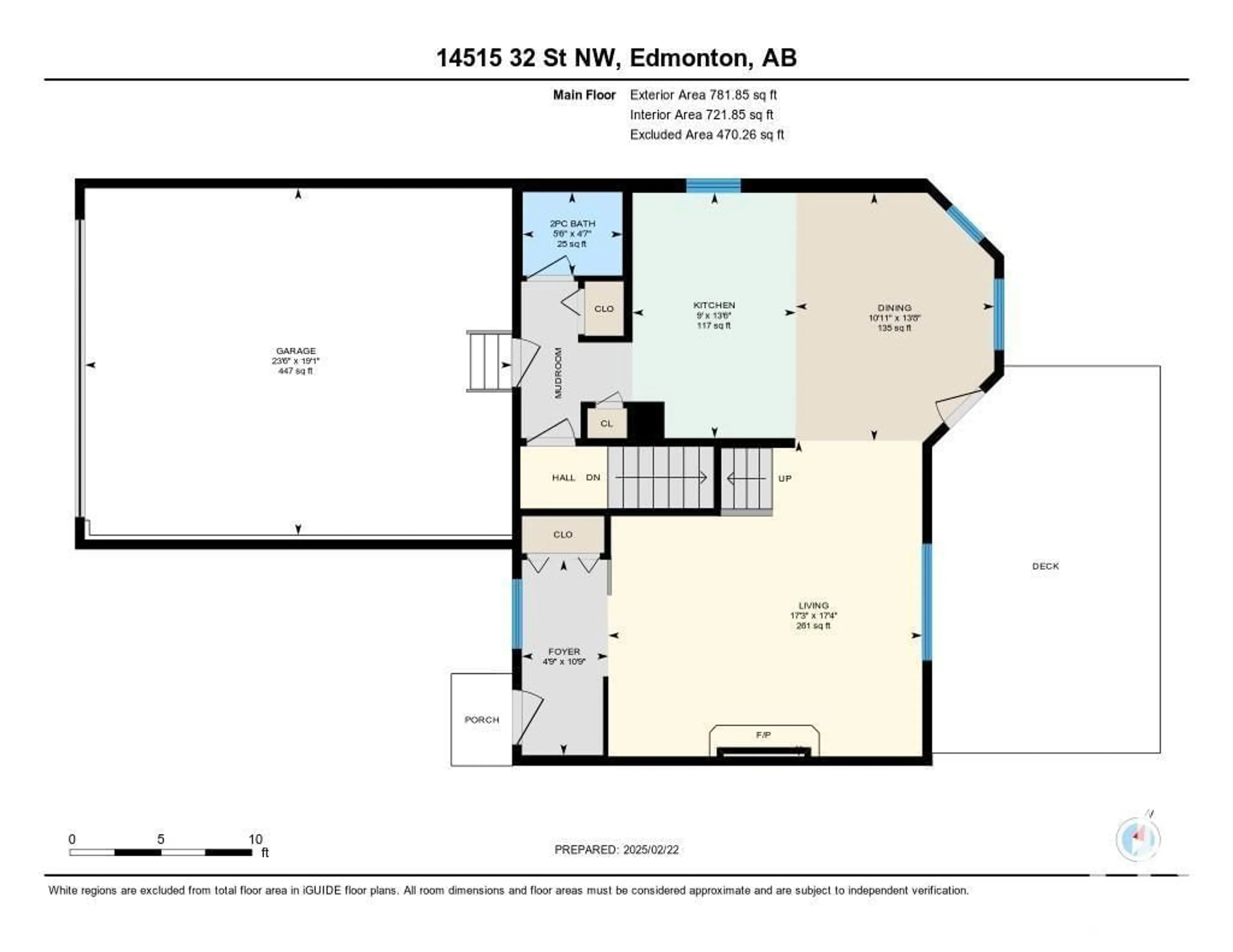 Floor plan for 14515 32 ST NW, Edmonton Alberta T5Y2L2