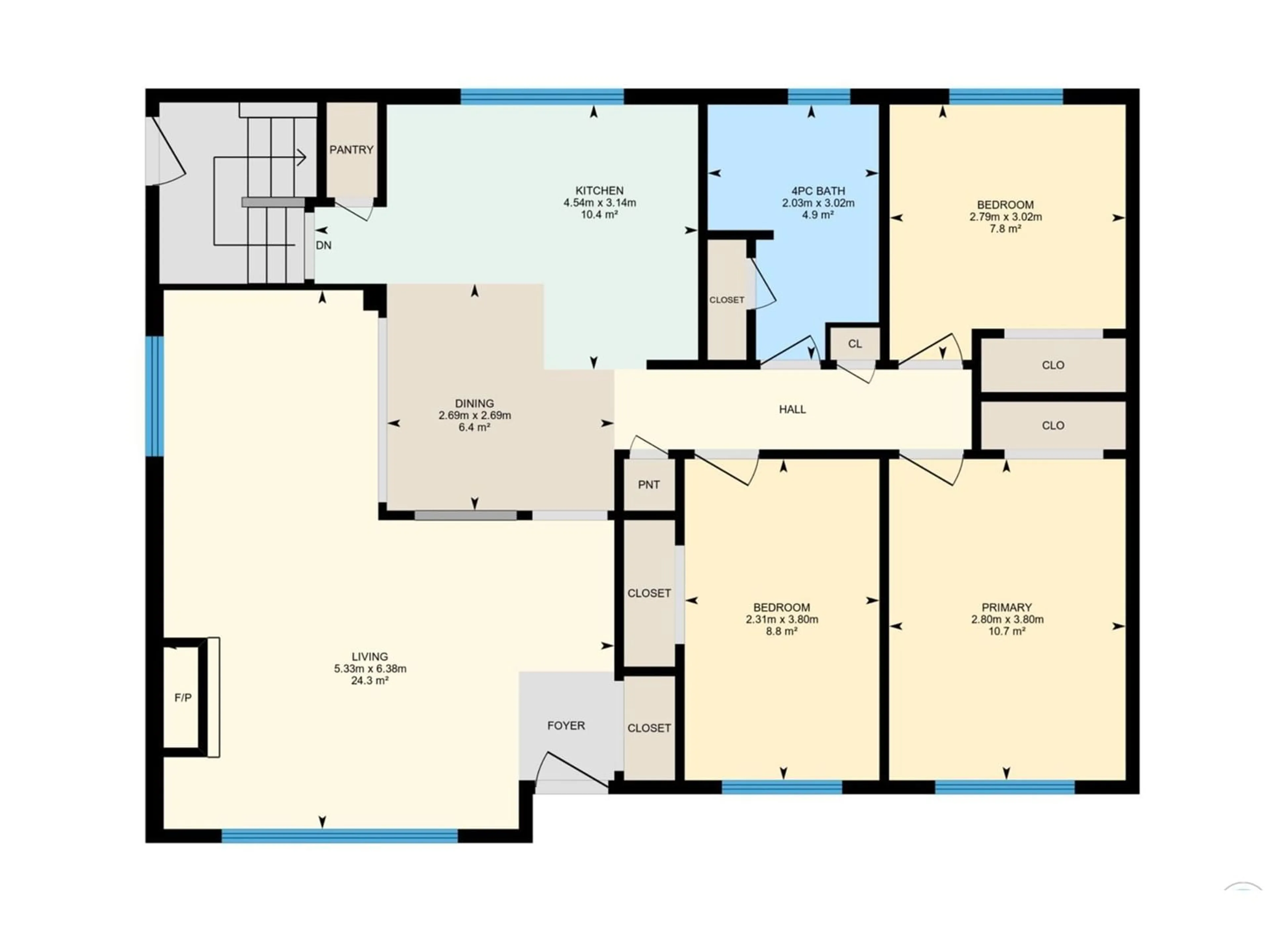 Floor plan for 6411 132A AV NW, Edmonton Alberta T5A0J9