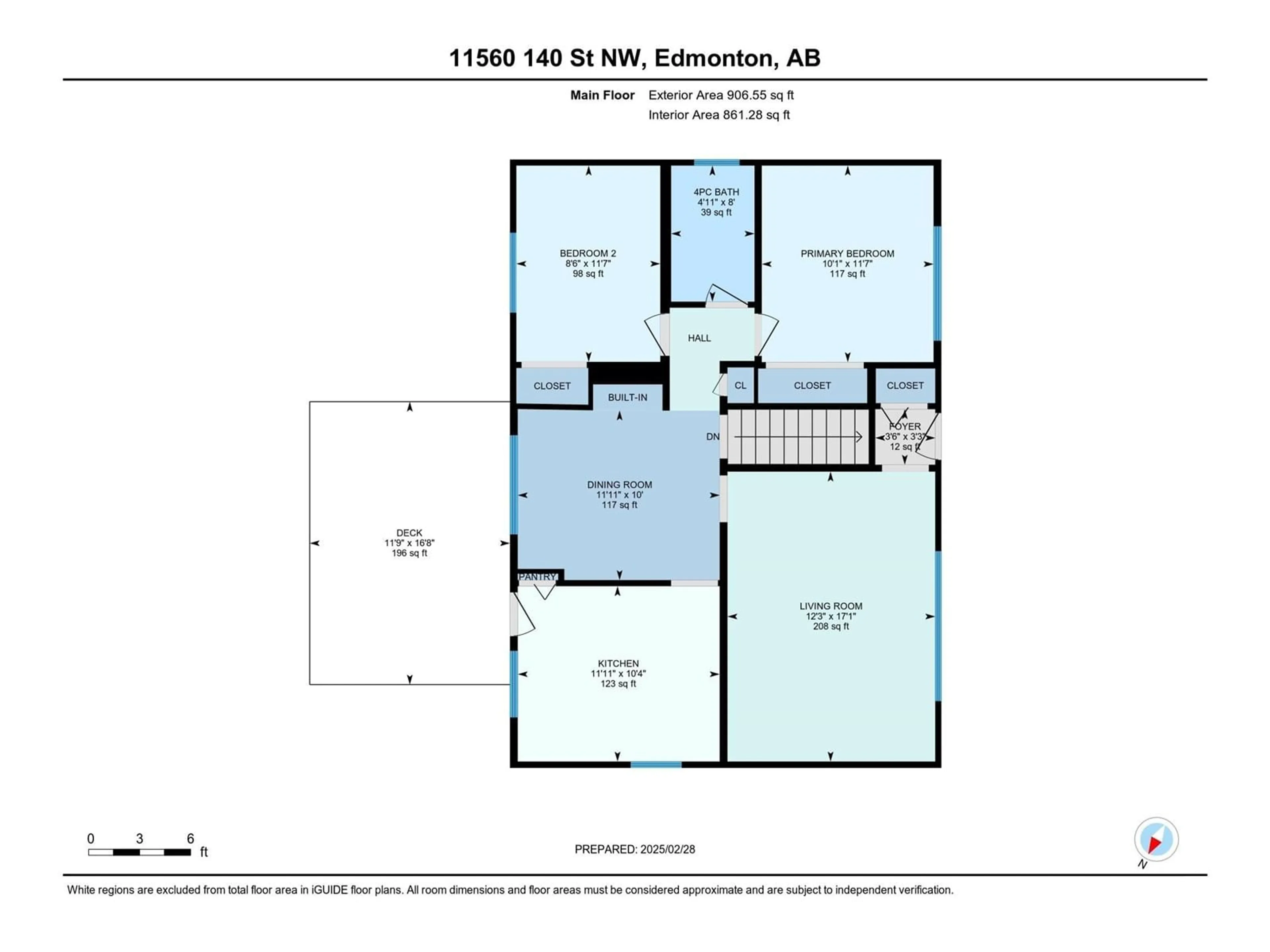 Floor plan for 11560 140 ST NW, Edmonton Alberta T5M1S7