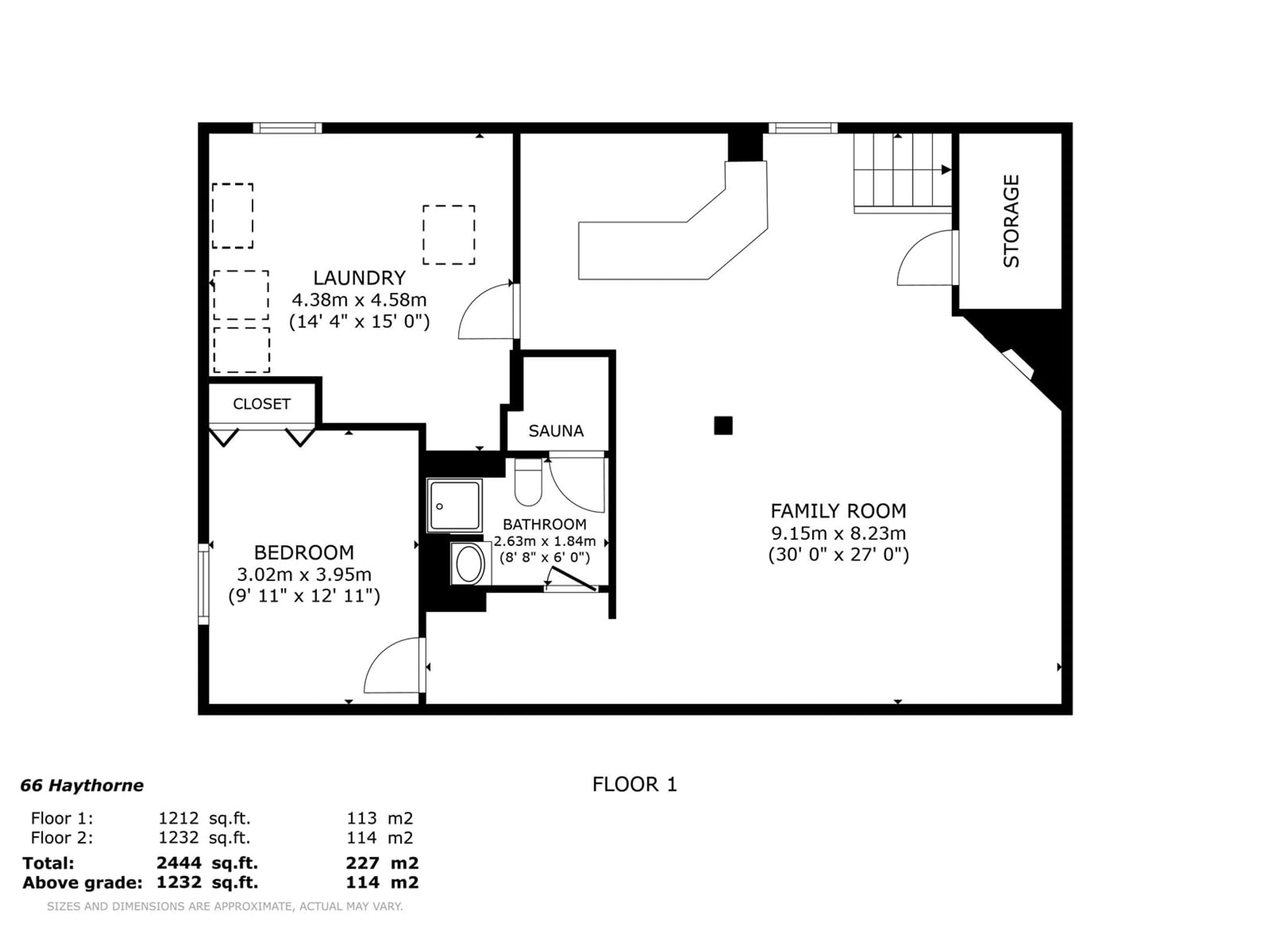 Floor plan for 66 HAYTHORNE CR, Sherwood Park Alberta T8A3Z8