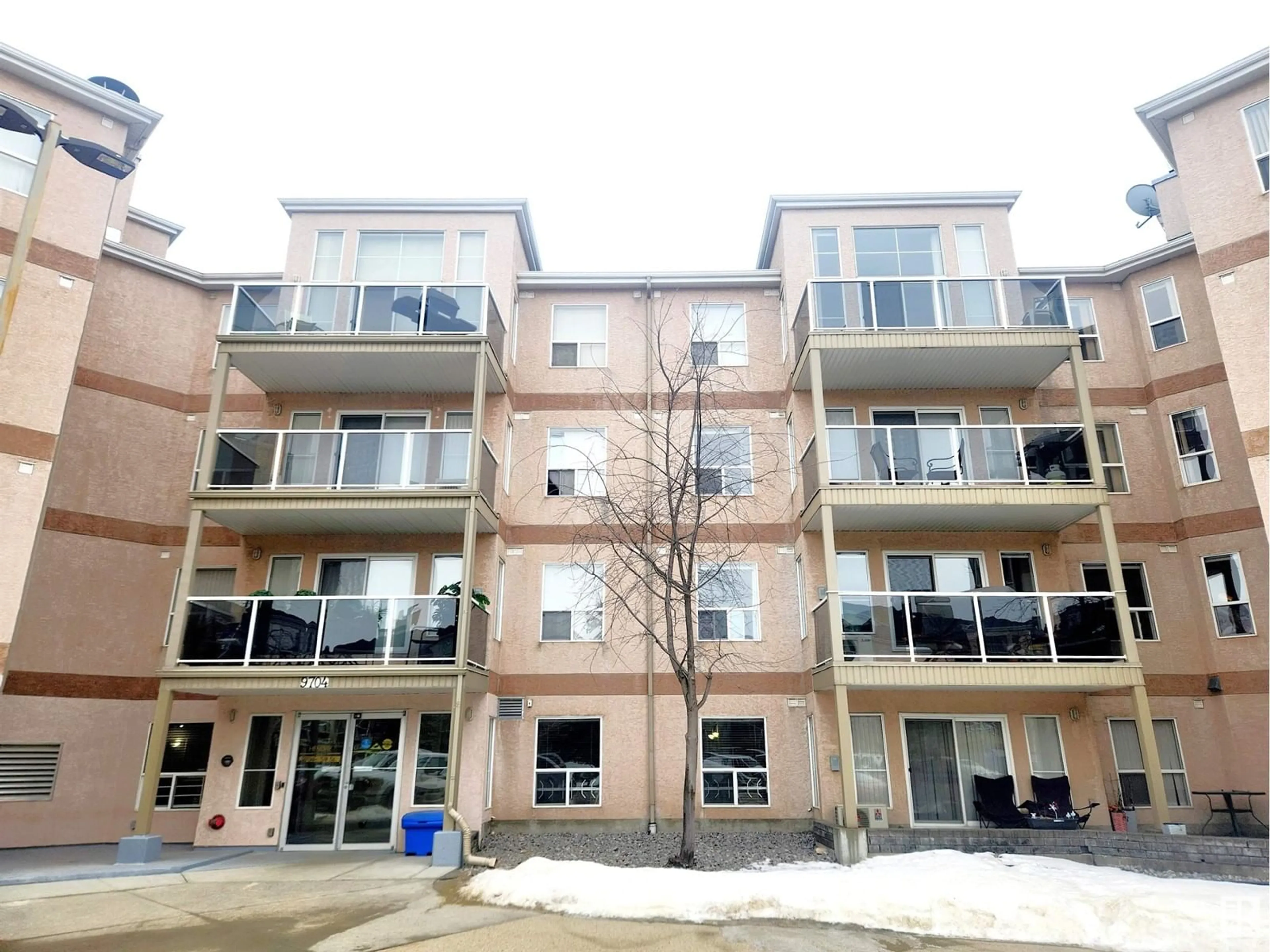 A pic from outside/outdoor area/front of a property/back of a property/a pic from drone, mountain view for #134 - 9704 174 ST, Edmonton Alberta T5T6J4