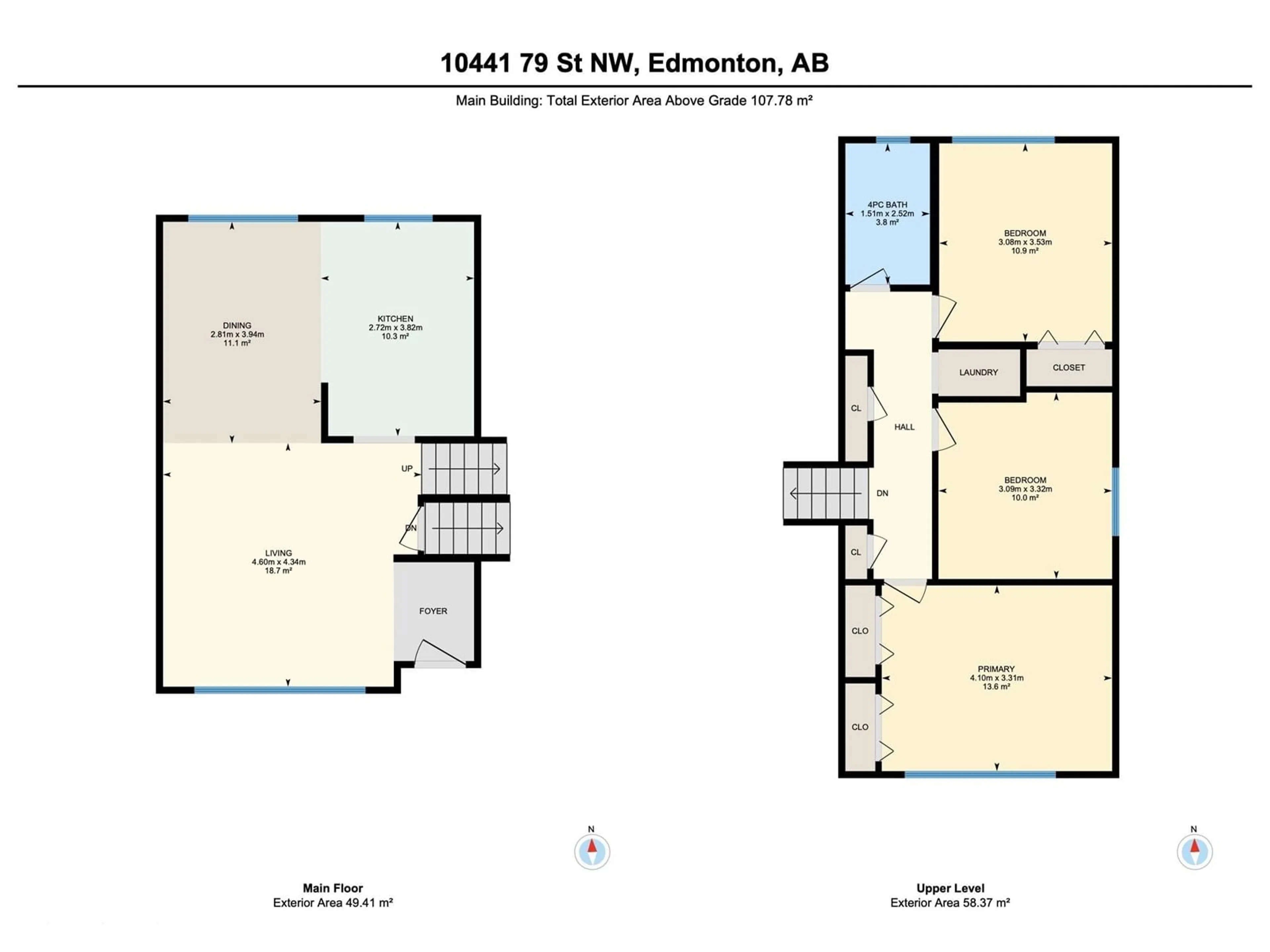 Floor plan for 10441 79 ST NW, Edmonton Alberta T6A3H1