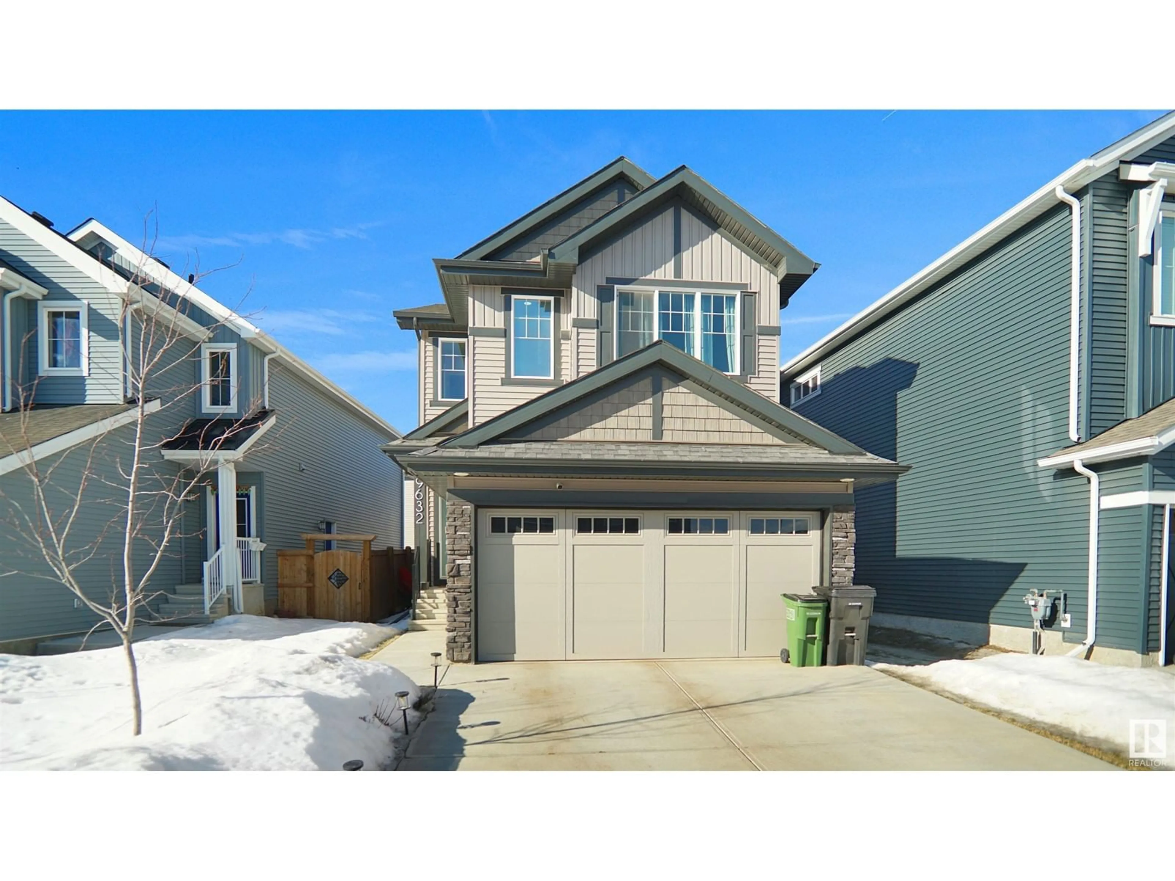 Home with vinyl exterior material, street for 9632 230 ST NW, Edmonton Alberta T5T7R3