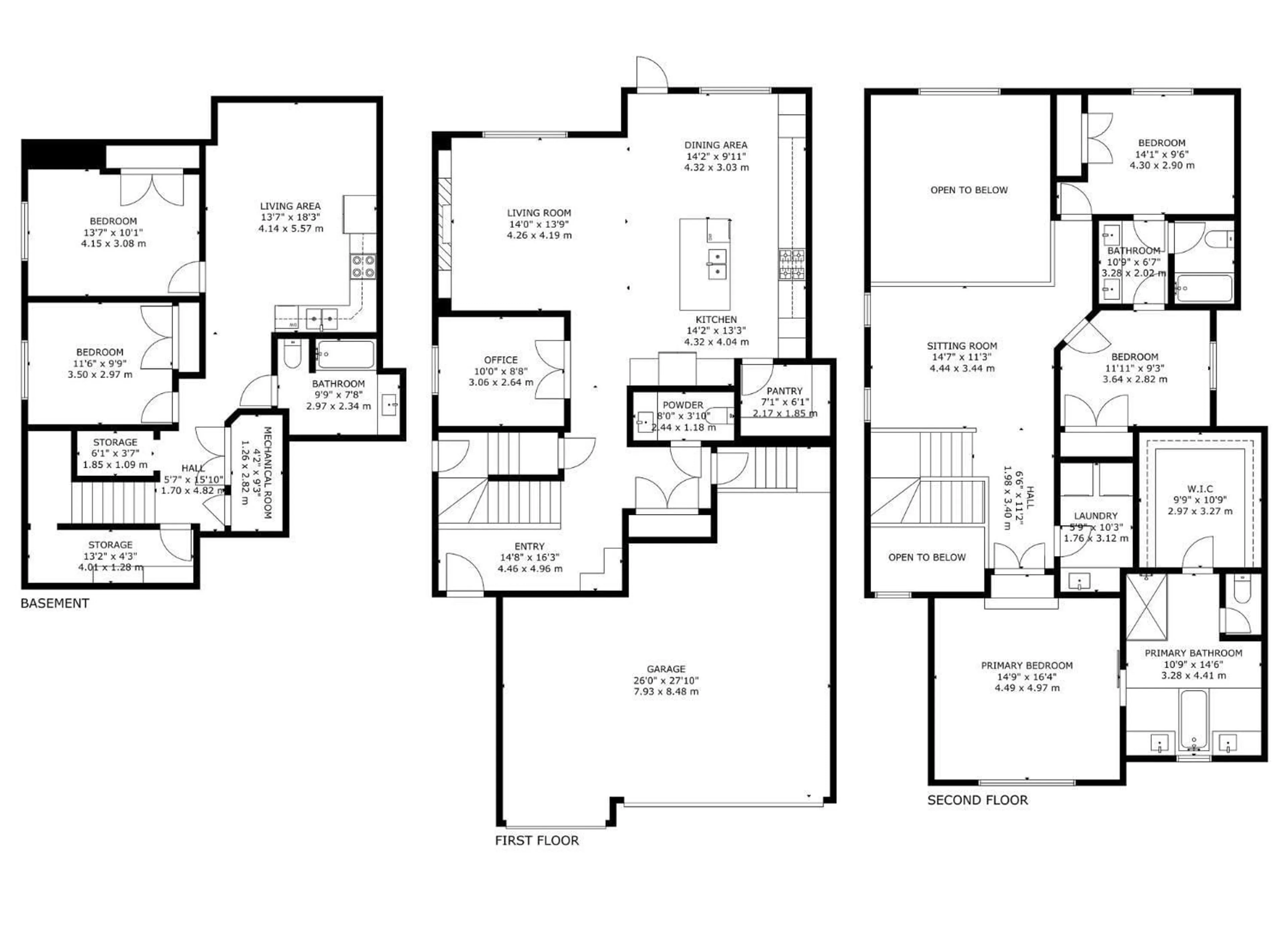 Floor plan for 1725 WESTERRA LO, Stony Plain Alberta T7Z0K8