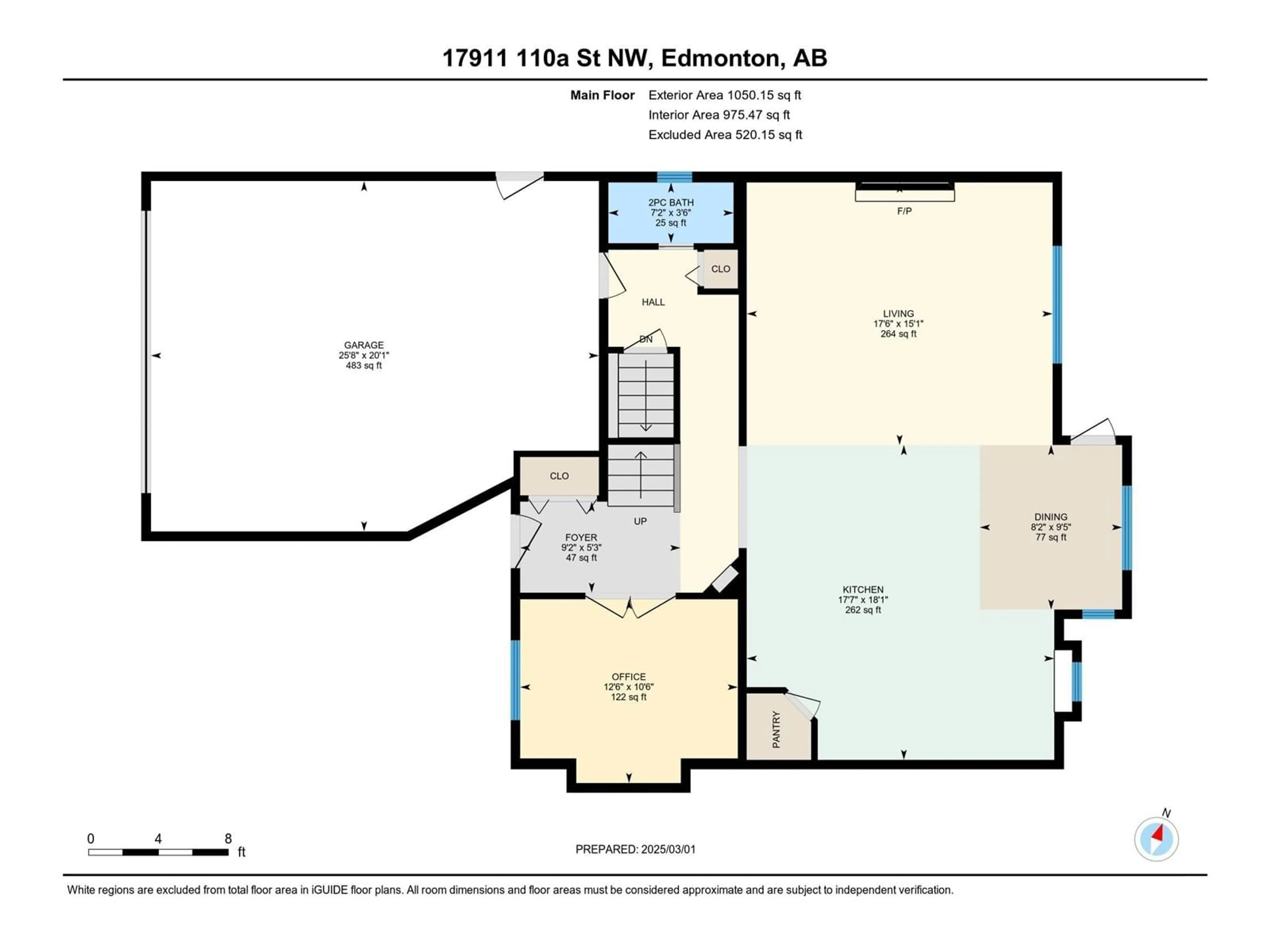 Floor plan for 17911 110A ST NW, Edmonton Alberta T5X6K5